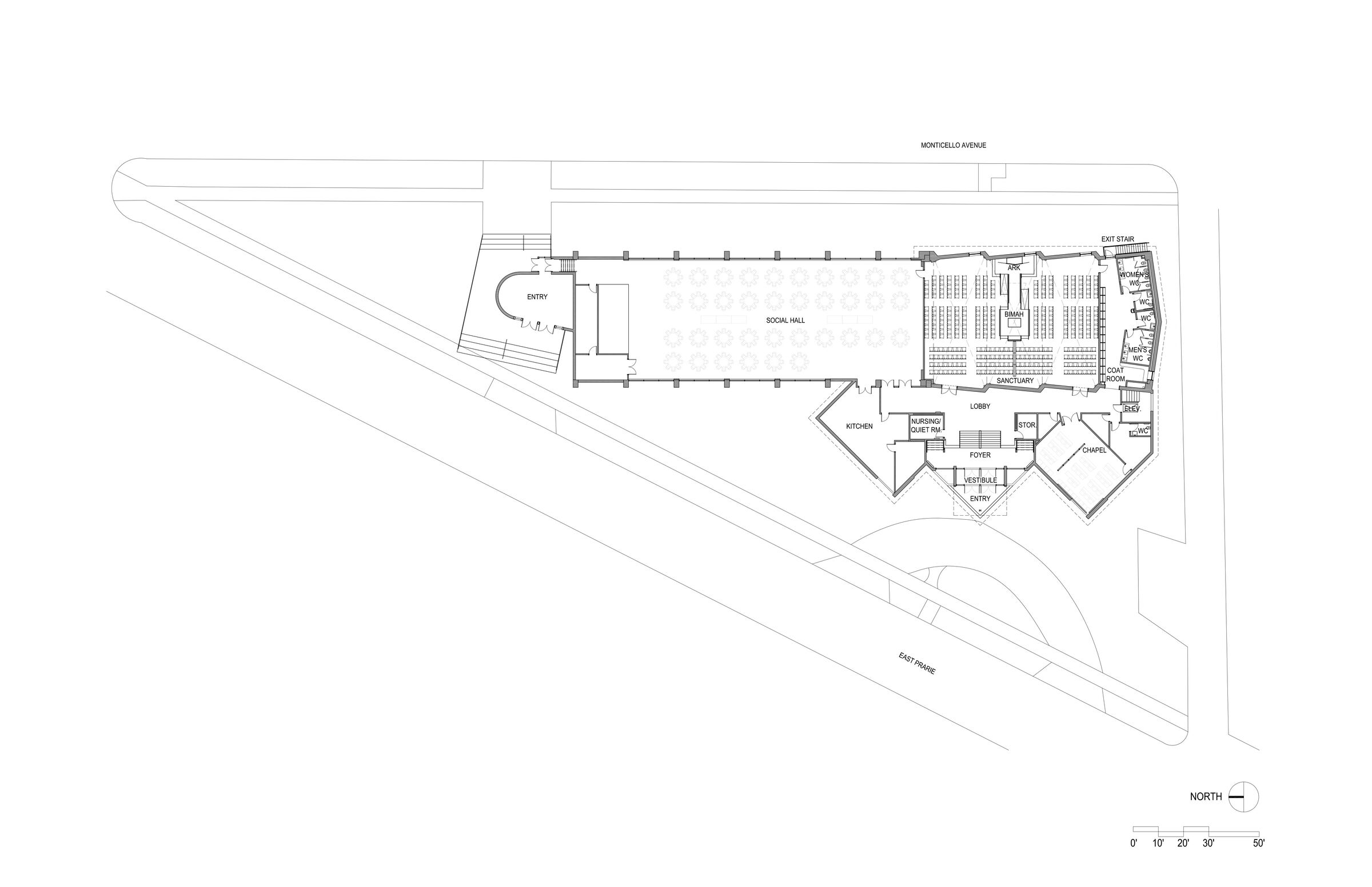 Floor plan of overall synagogue