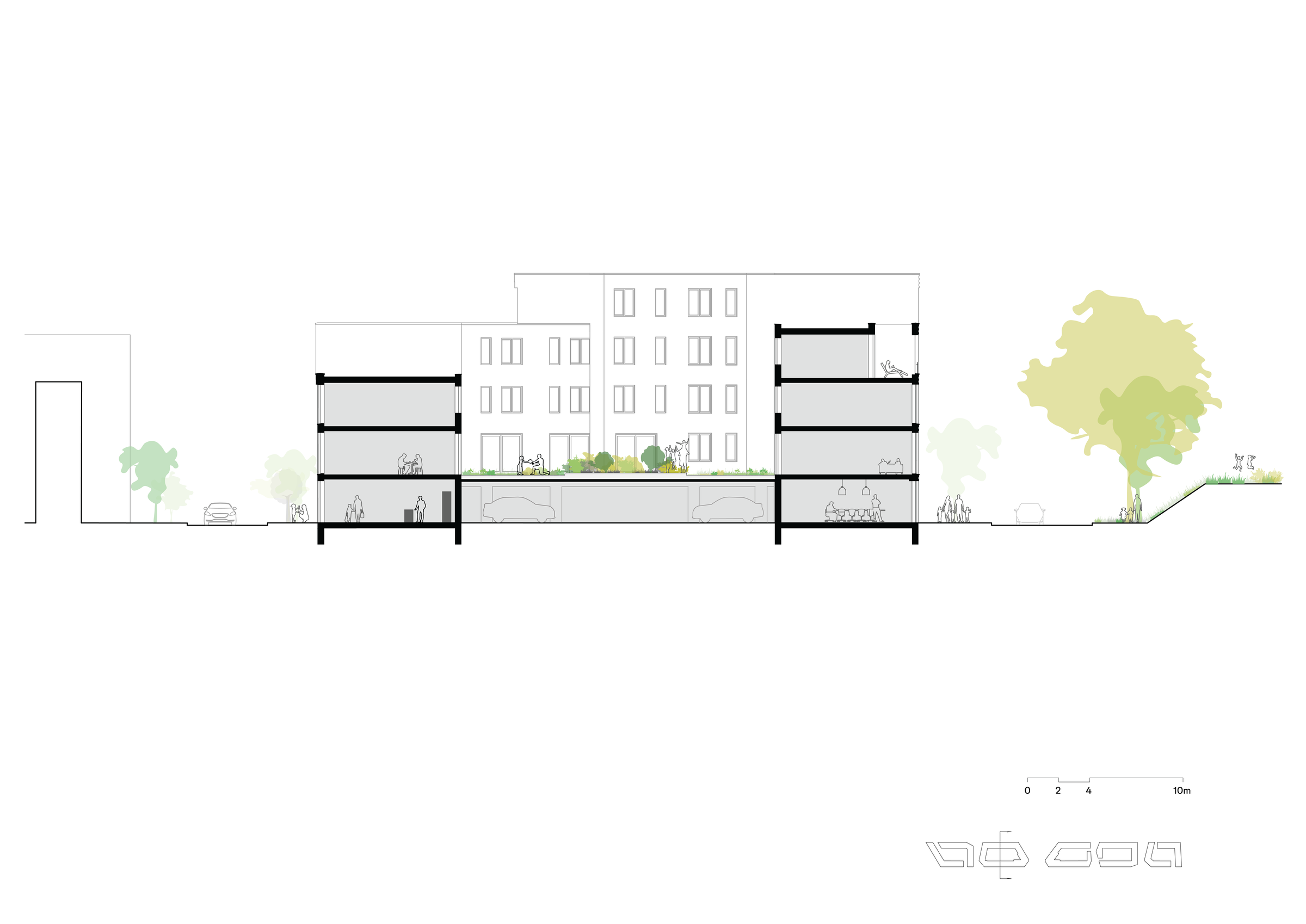 Cross section building block