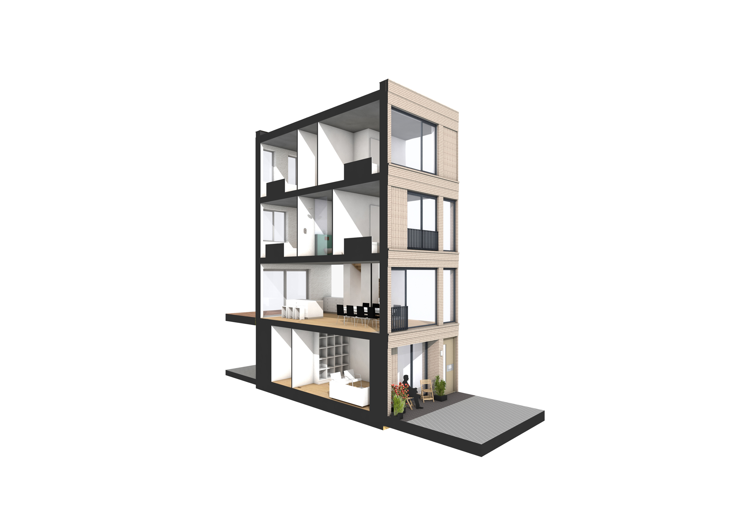 Four-story home