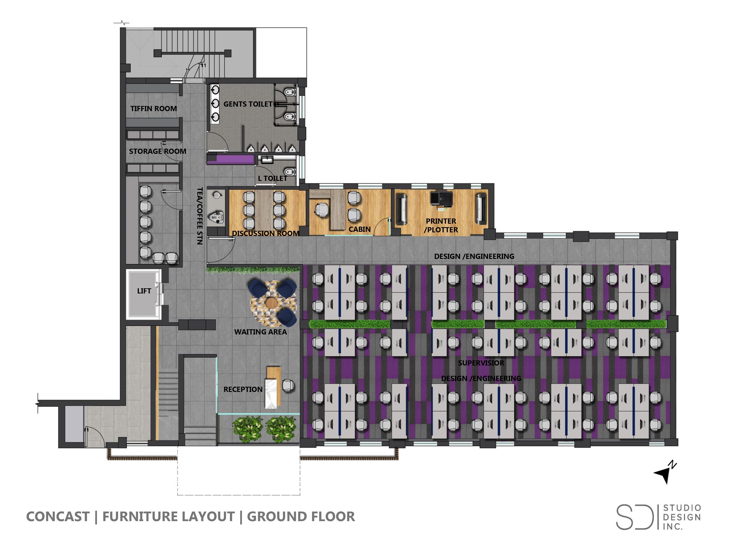 Concast | Furniture Layout | Ground Floor