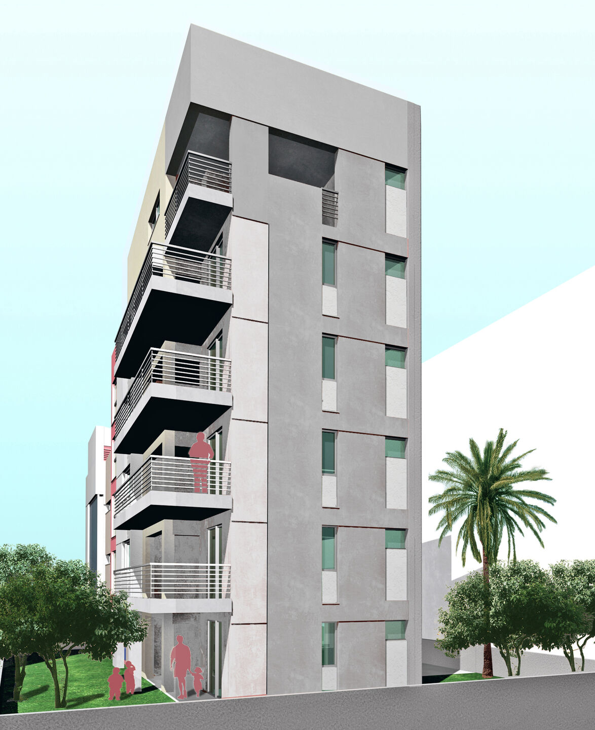3d rear rendering