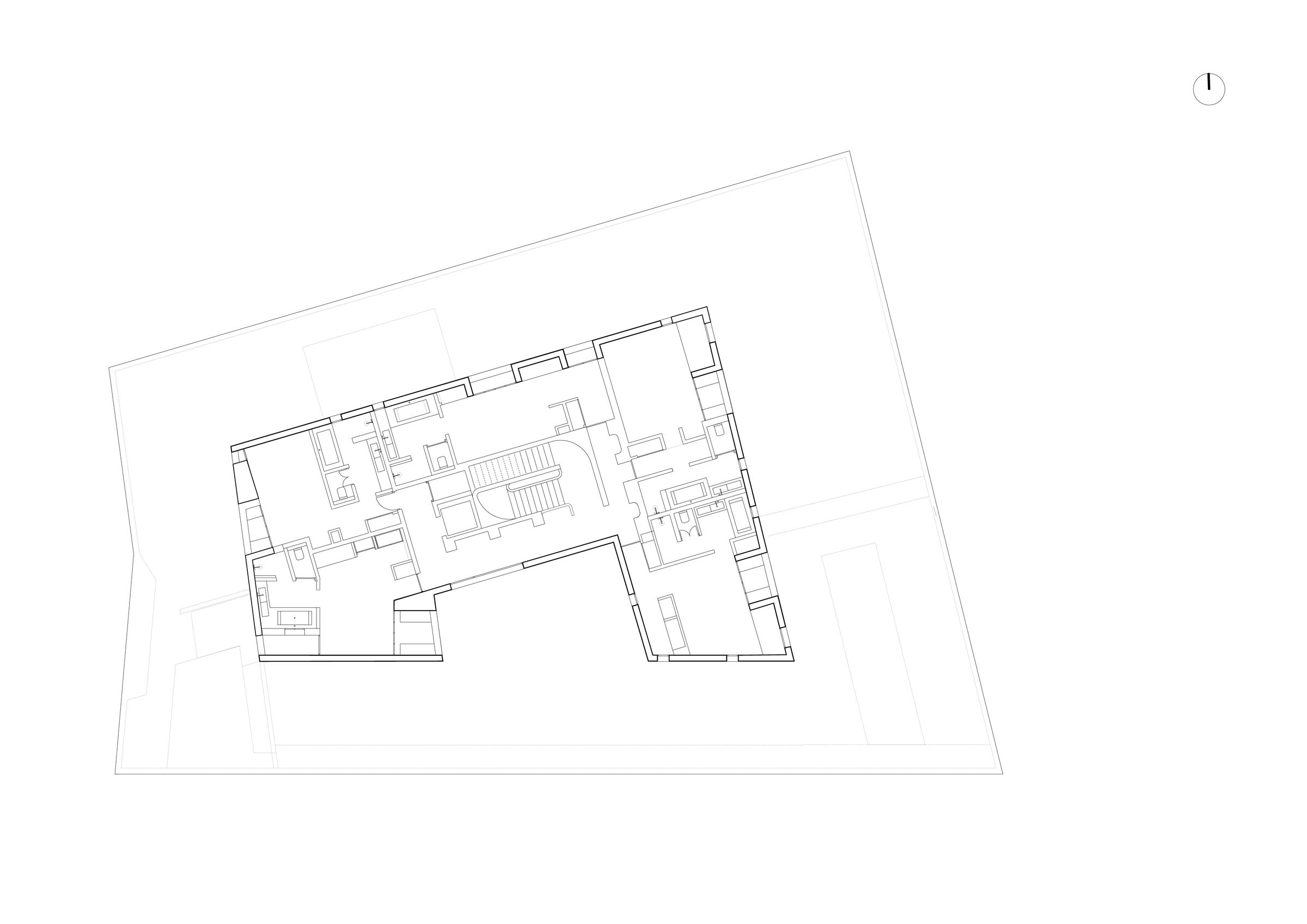 First Floor: 5 more bedrooms, all generous in space with bathrooms including separate bath and shower.