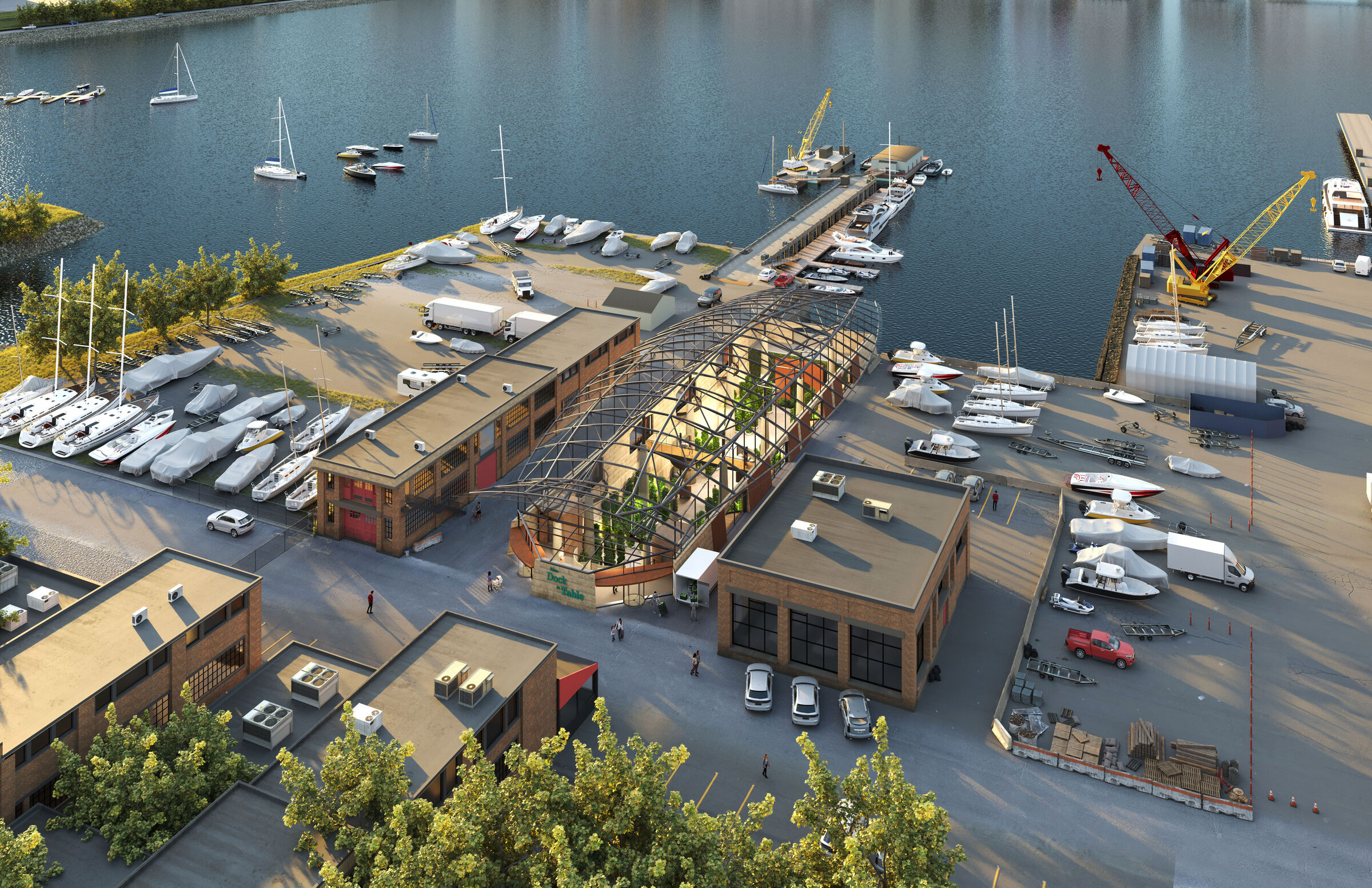 Aerial View of Dry Dock Greenhouse