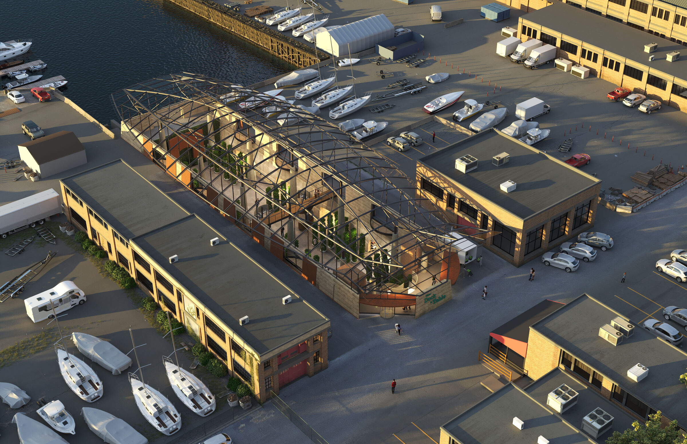 Aerial View of Dry Dock Greenhouse