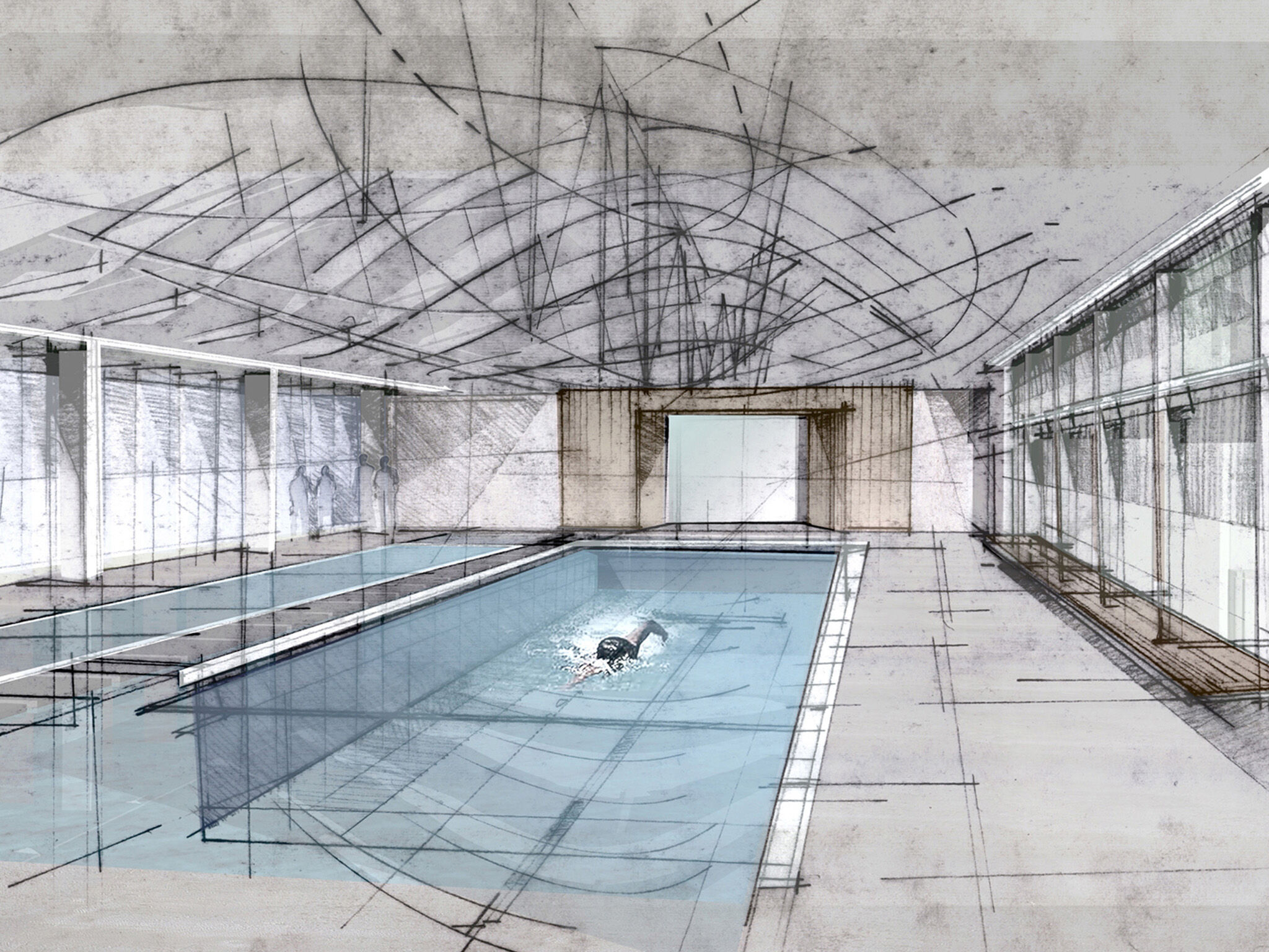 Drawing of Pool Space