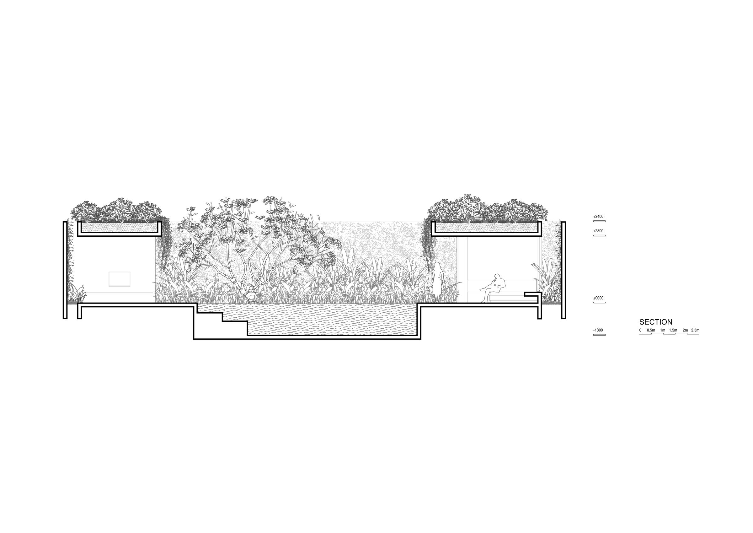 Section for 3-bedroom Villa