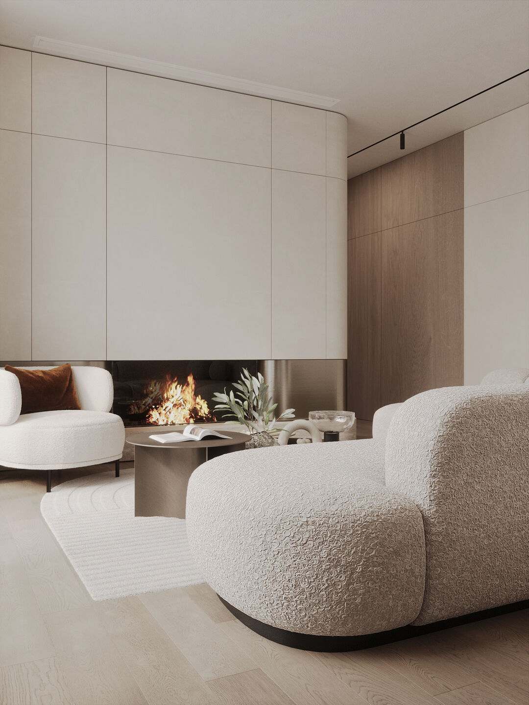 Living room. Fireplace