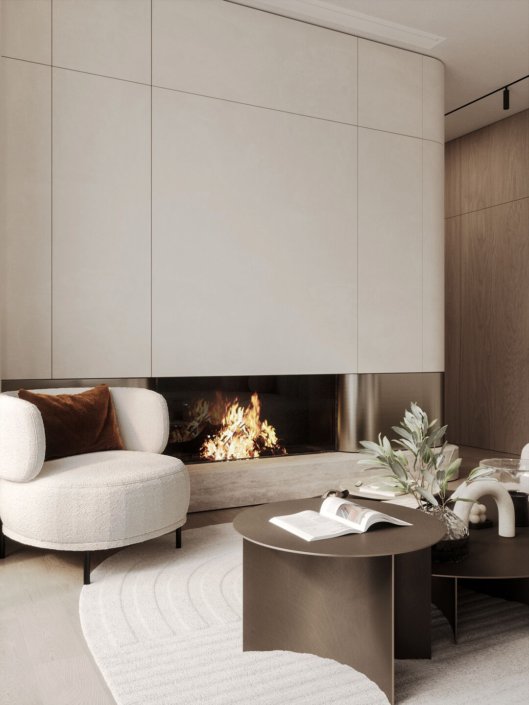 Living room. Fireplace