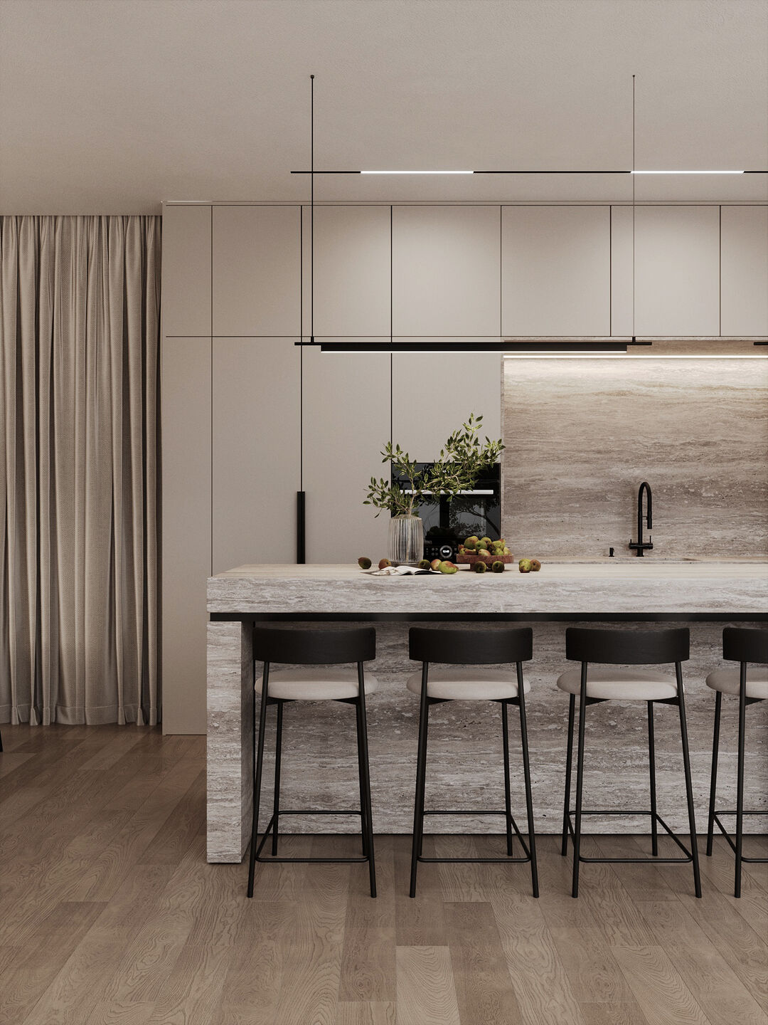 Open plan kitchen