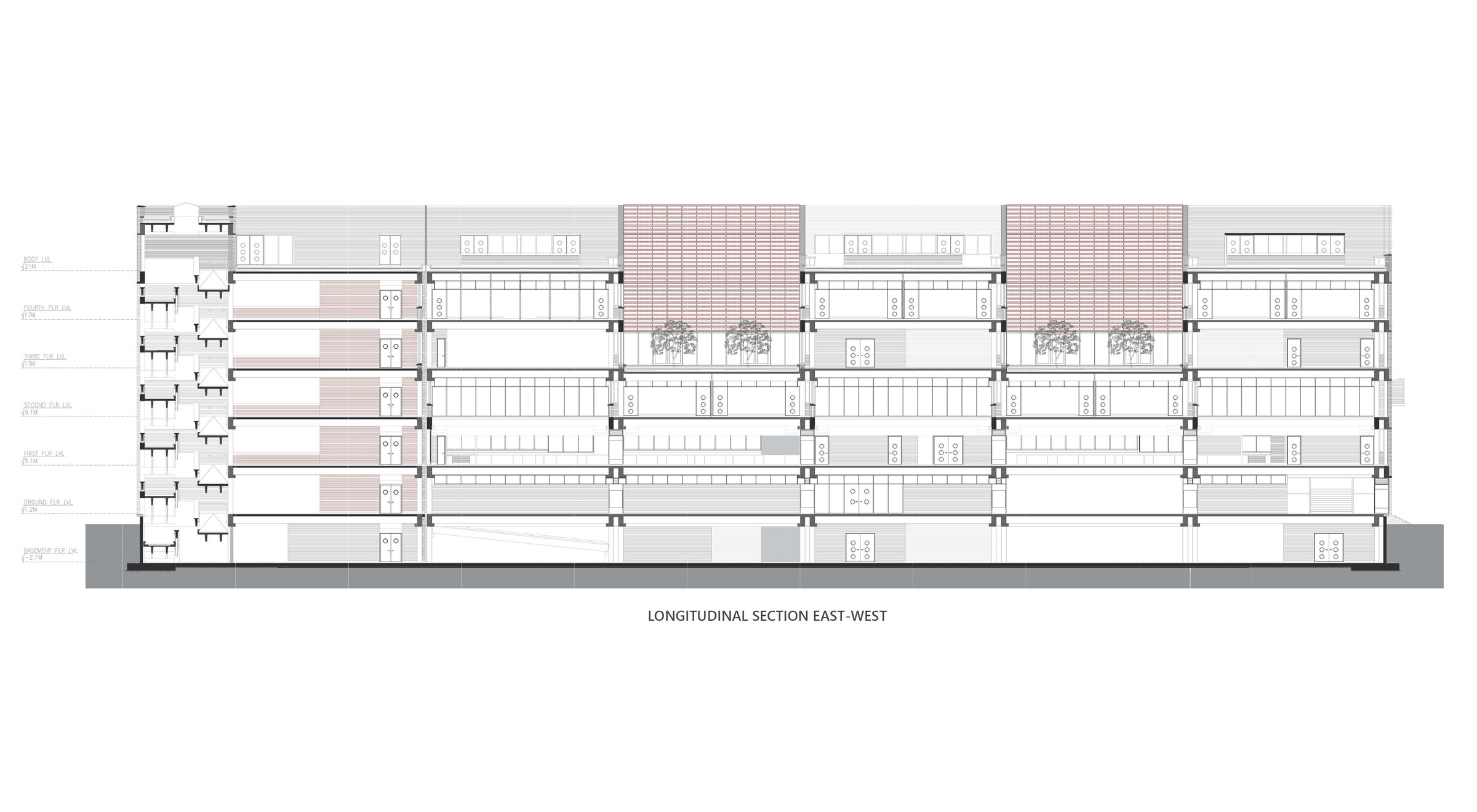 Longitudinal Section East-West