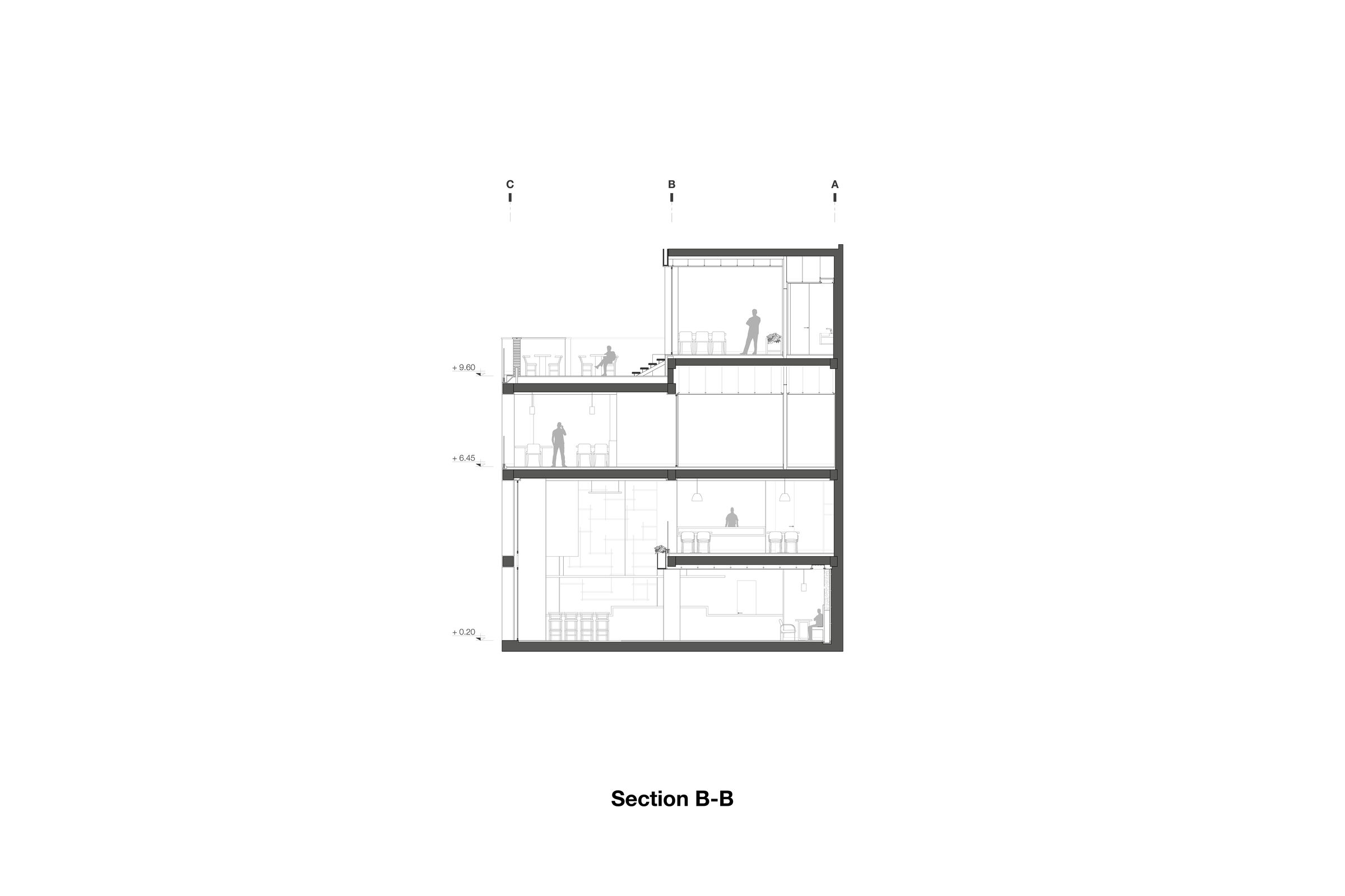 Tetra Food Hall _ Section B-B