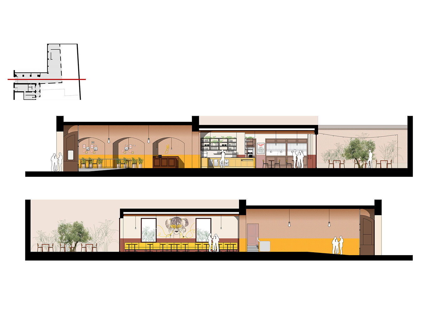 restaurant section drawing