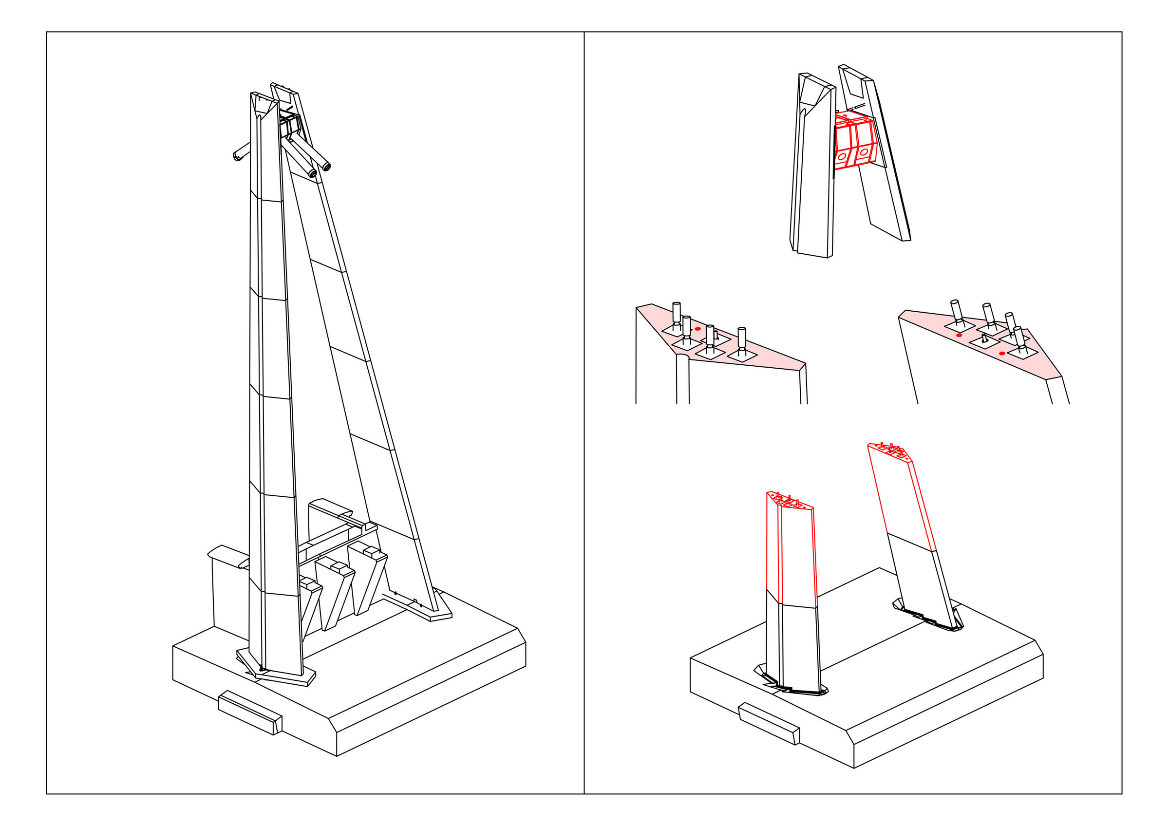Pylon-Axonometric View and Assembly