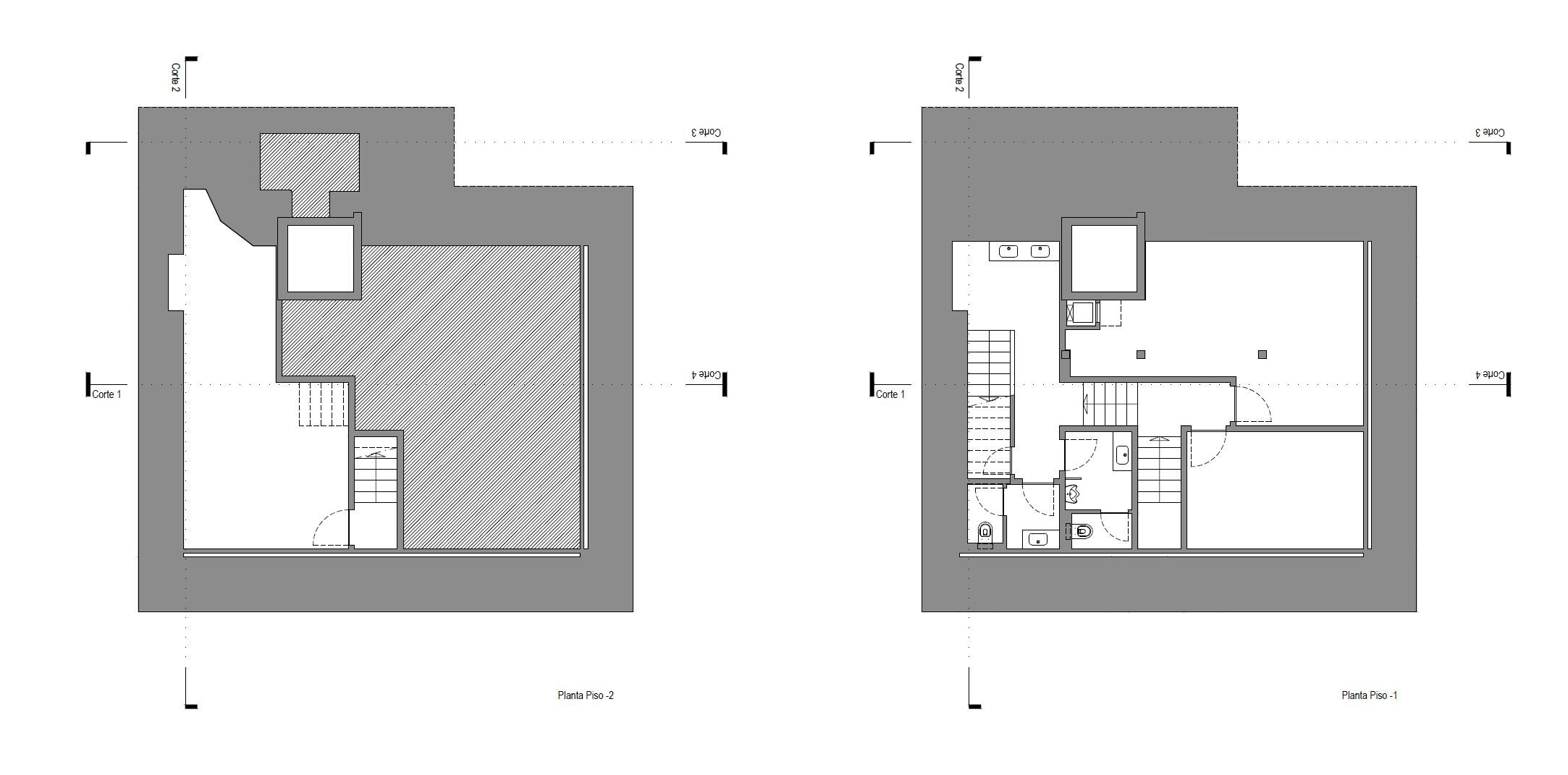 Piso -2 e Piso -1