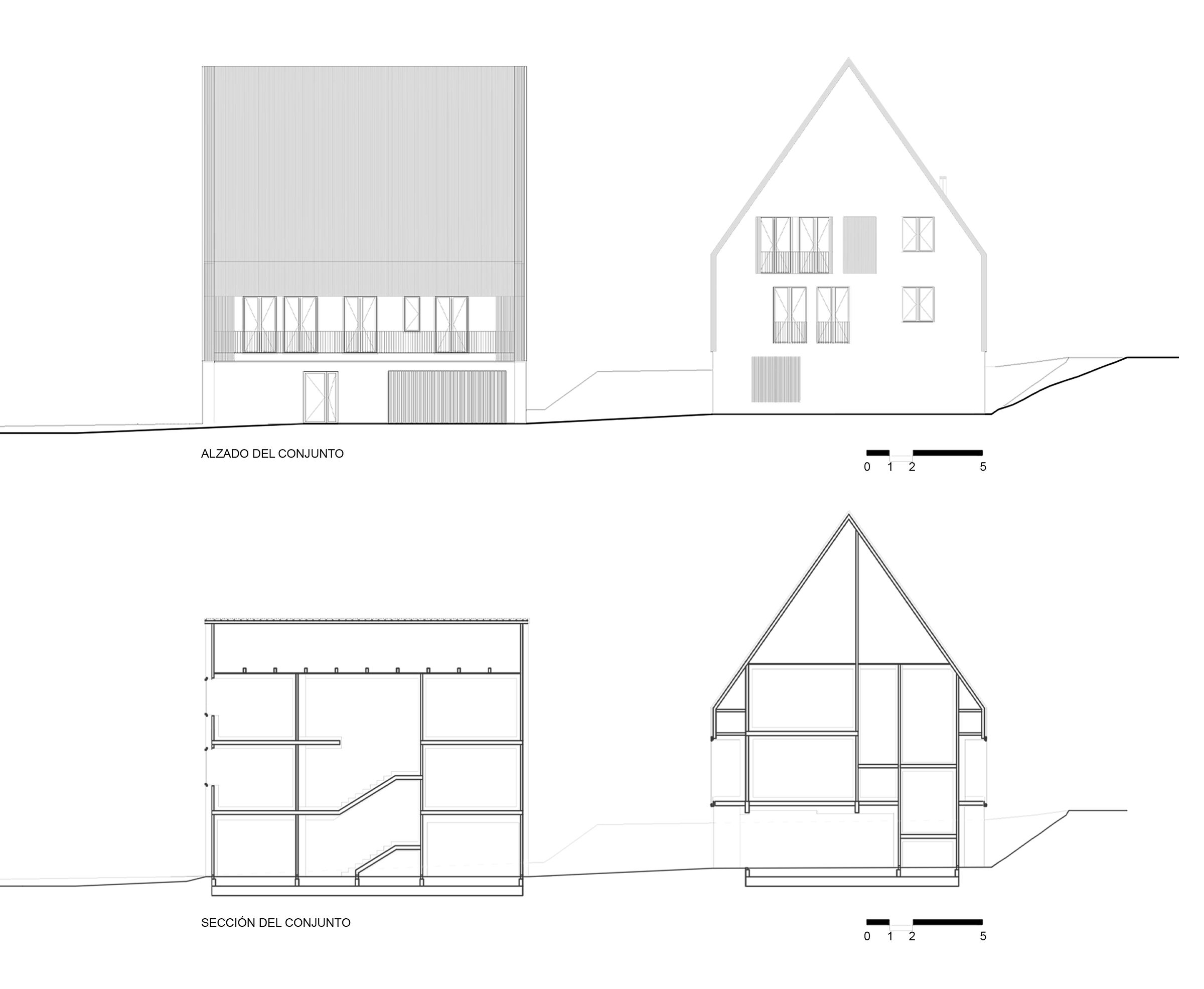 Elevations and sections