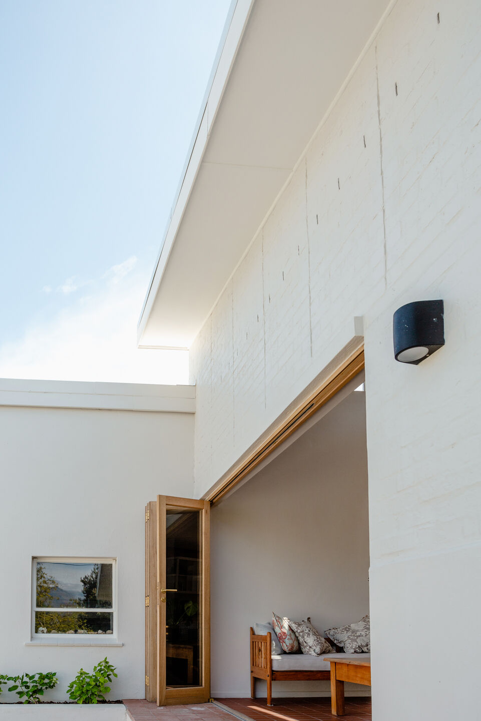 Openable door to sheltered patio