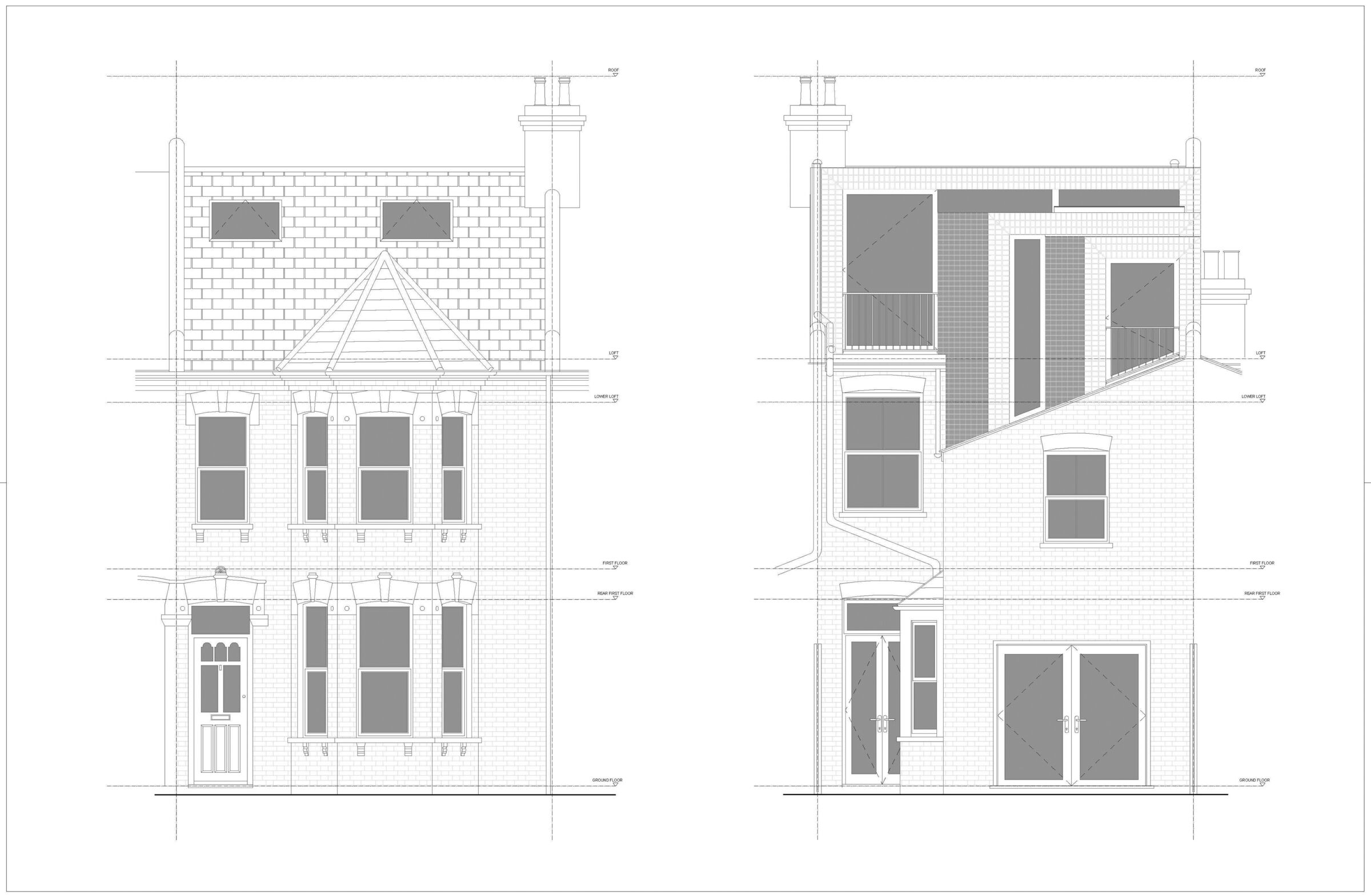Front and Rear elevation
