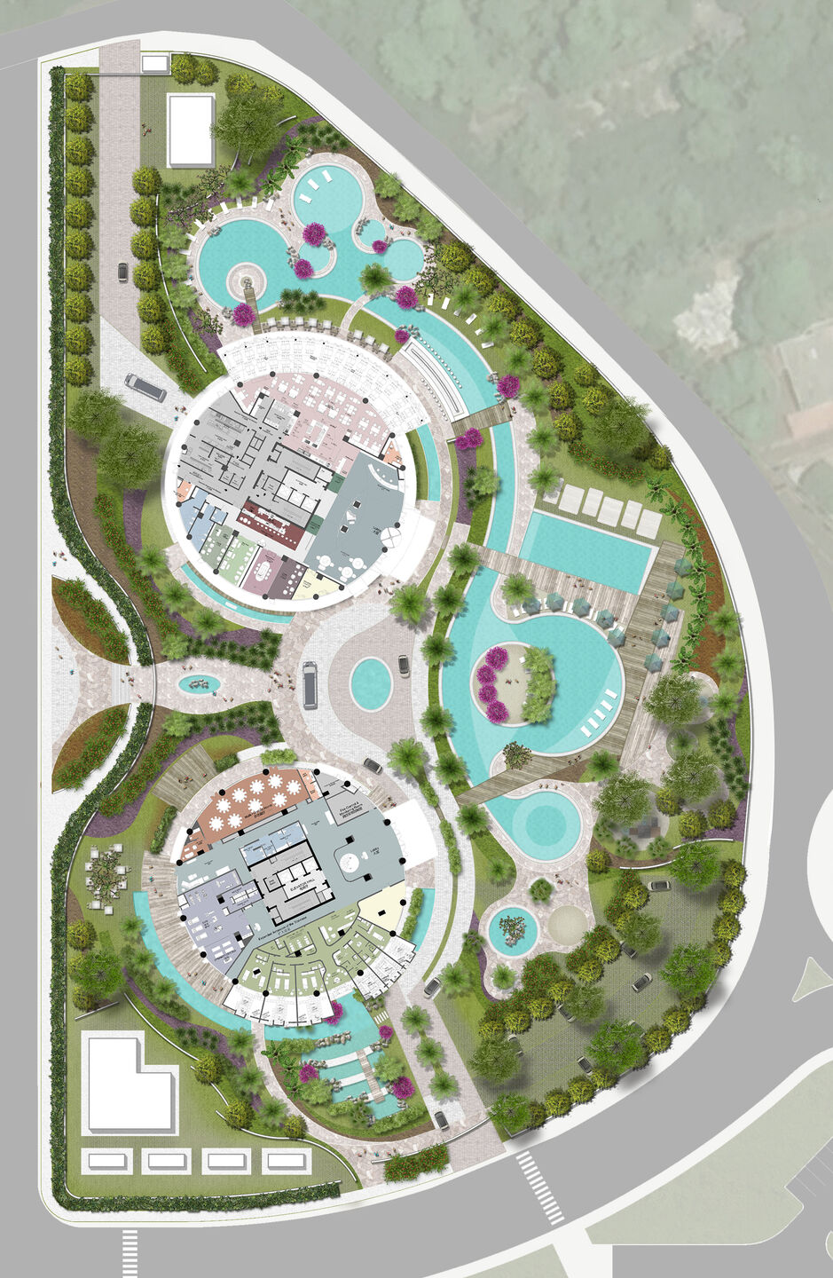 Ground Floor Masterplan with Pool Landscape