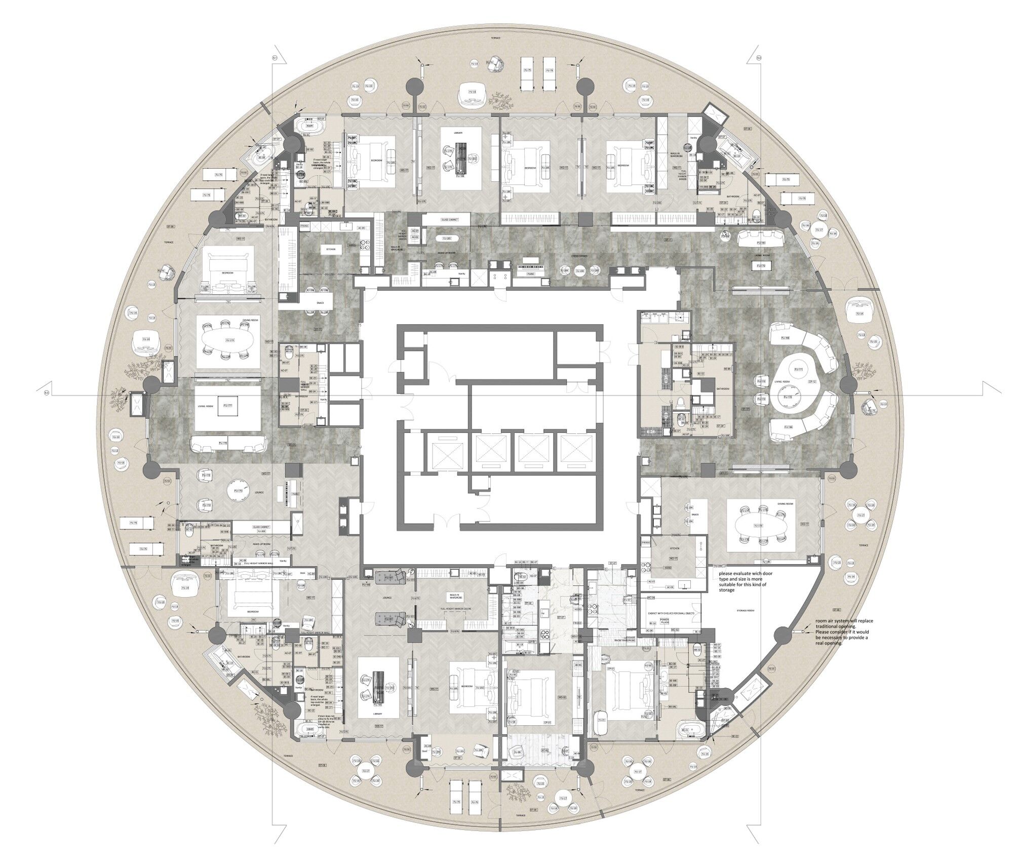 Tower 1_Floor plan F15_Presidential Suites