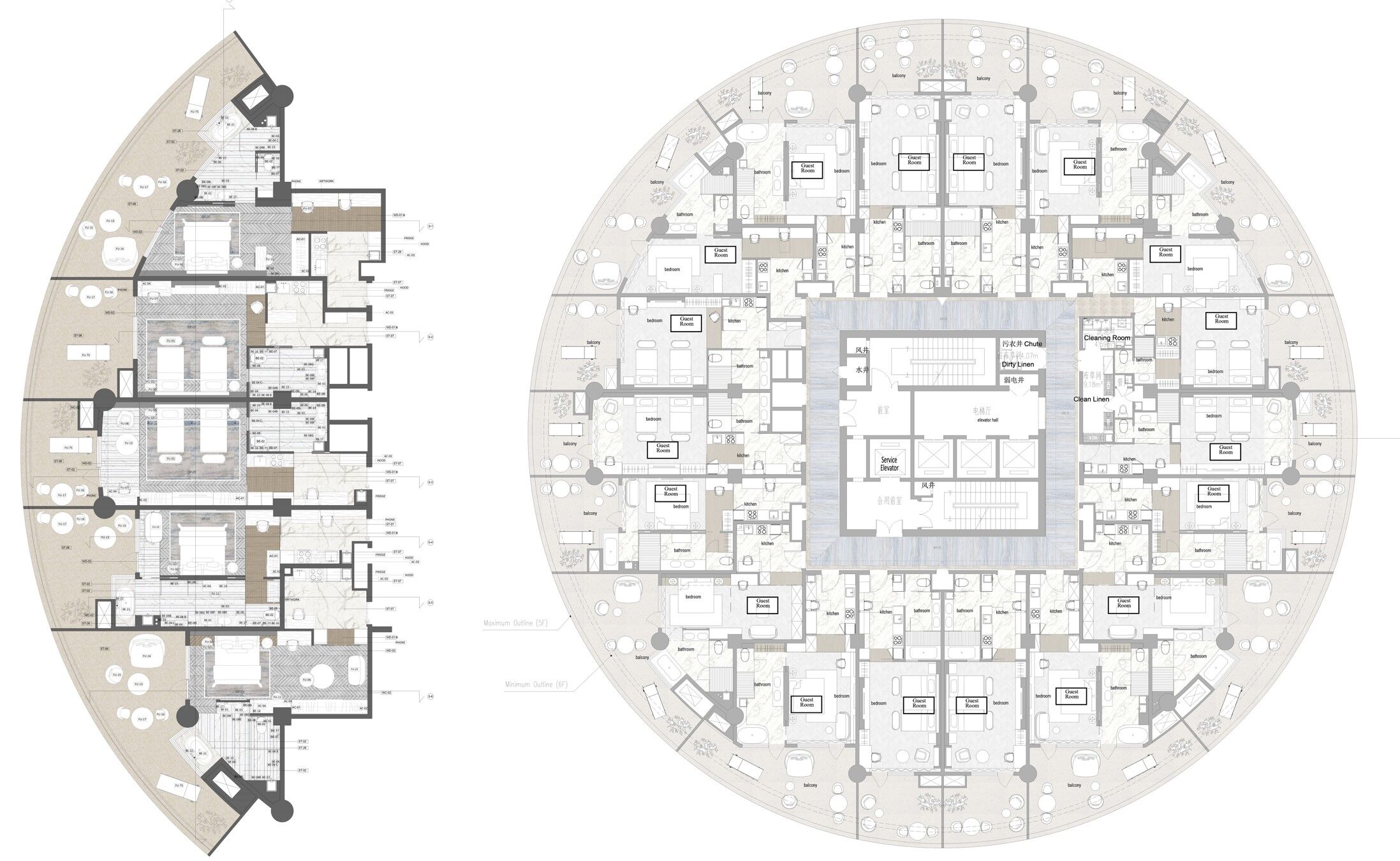 Tower 1_Floor plans F3-F6_Studios