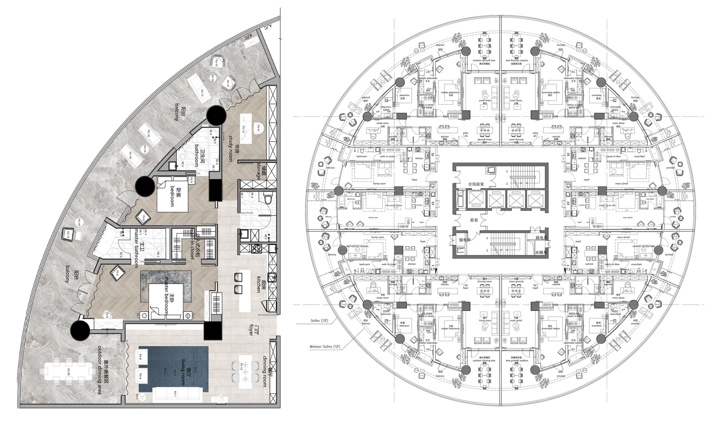 Tower 2_Typical apartment floor plans