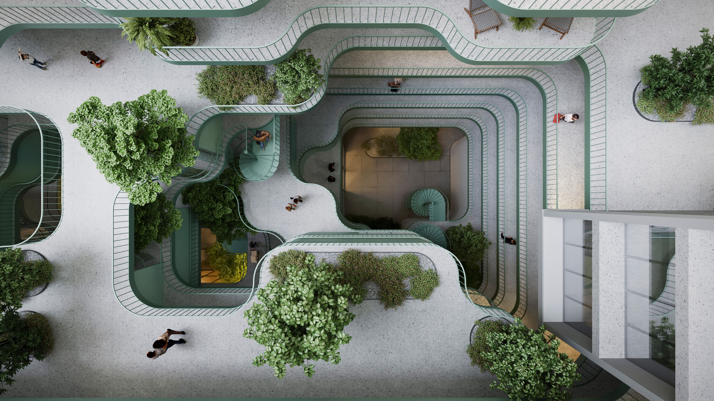 Shared courtyard - North side