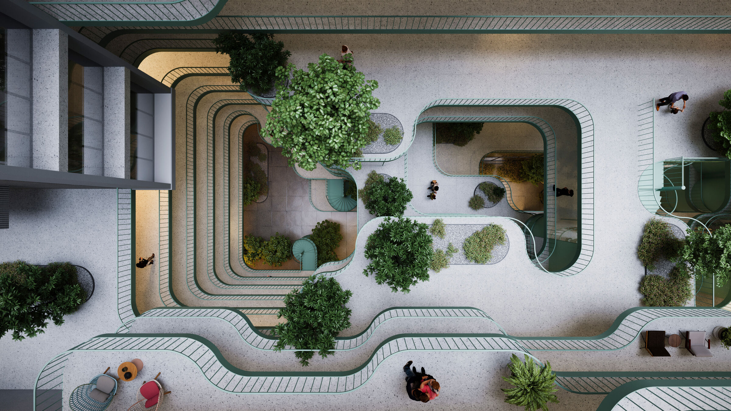 Shared courtyard - South side