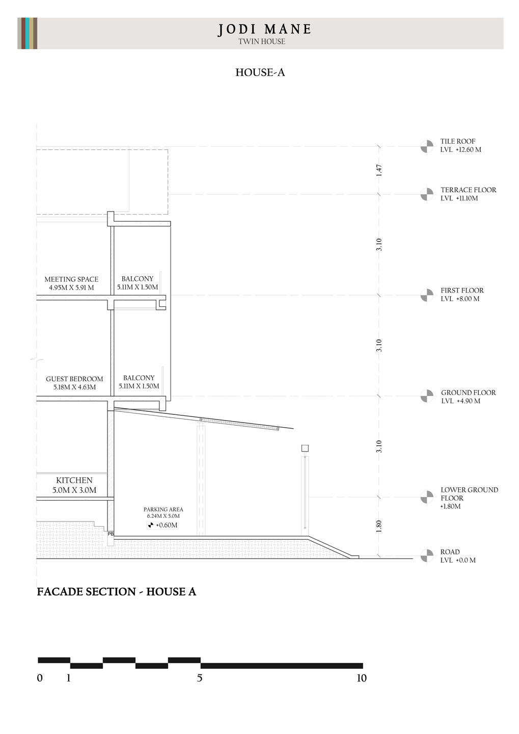 House A Facade Section