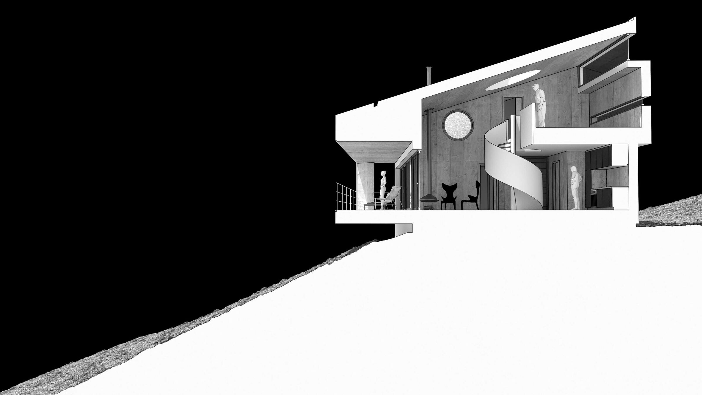 Cross section of the model