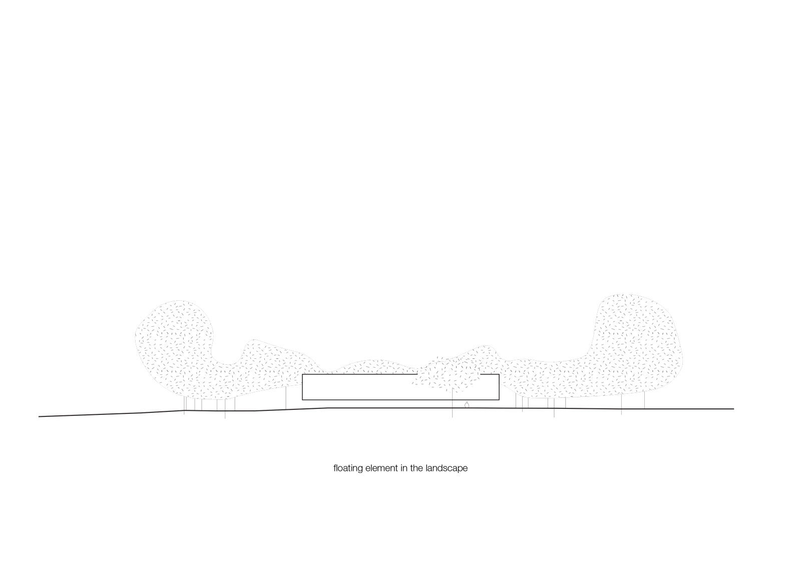 Floating element in the landscape