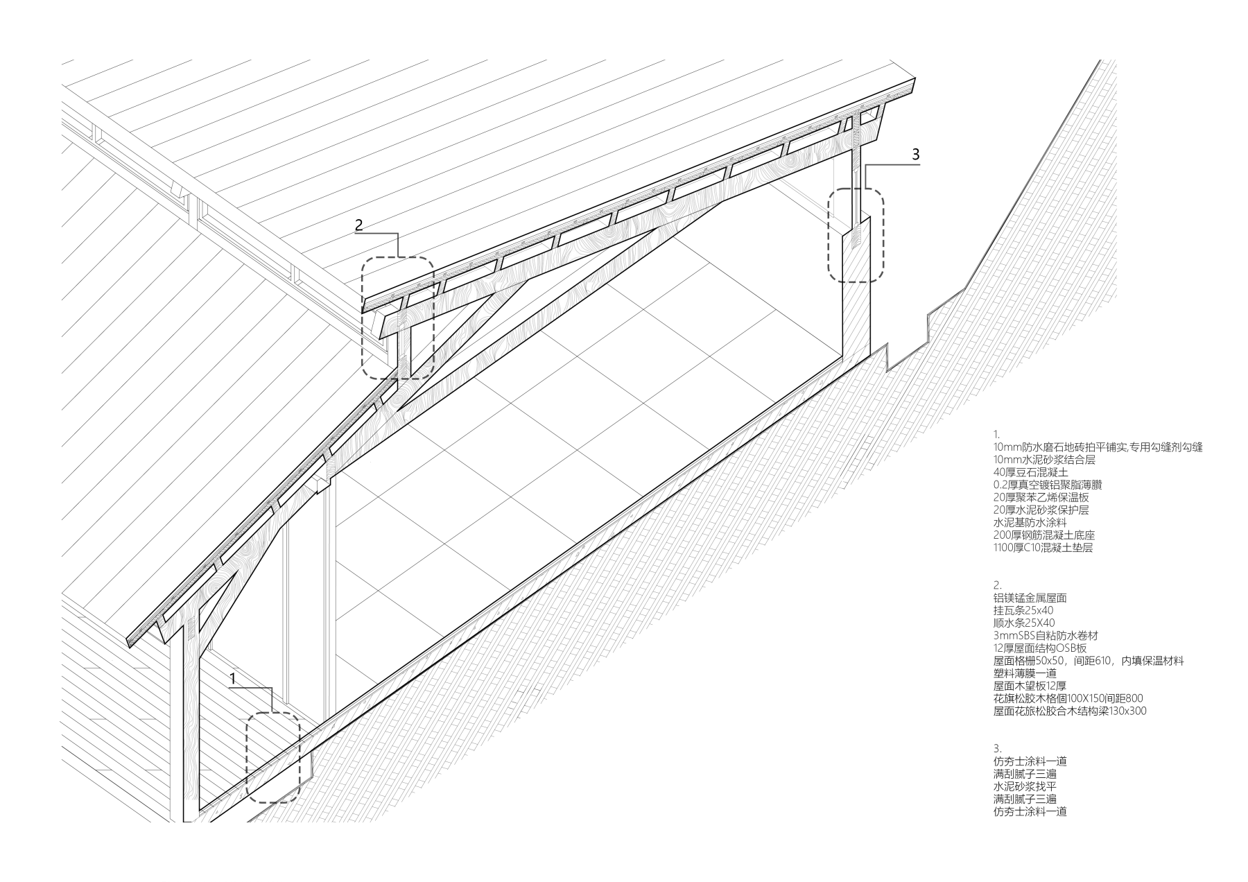 1# building wall axis side view