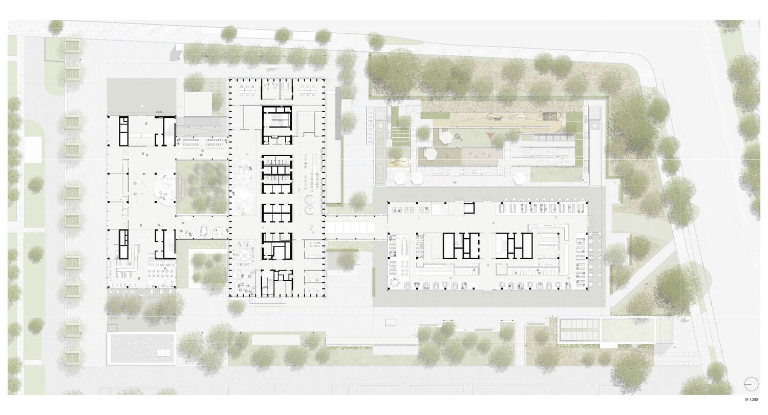 Ground floor plan with surroundings