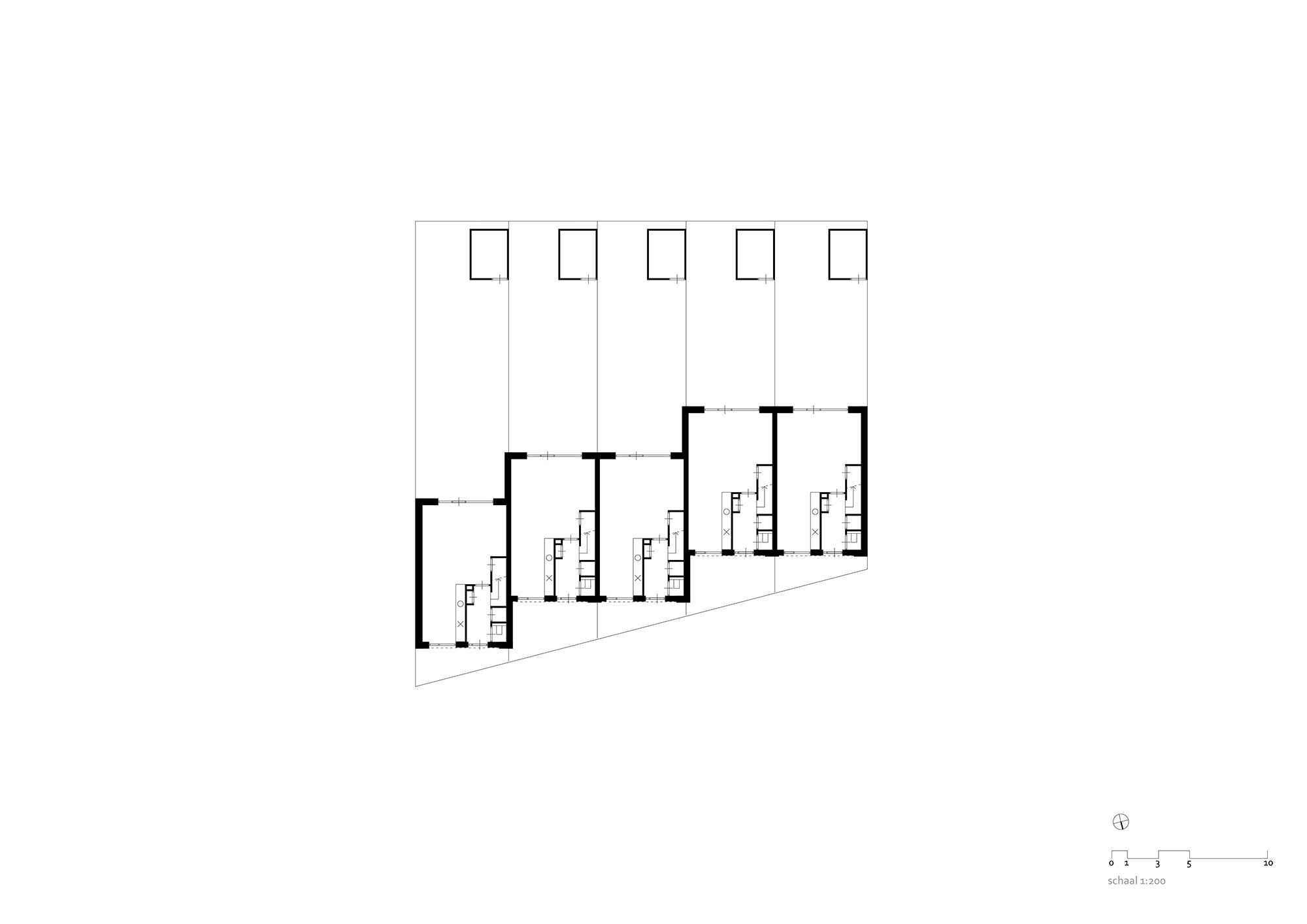row of 5 houses