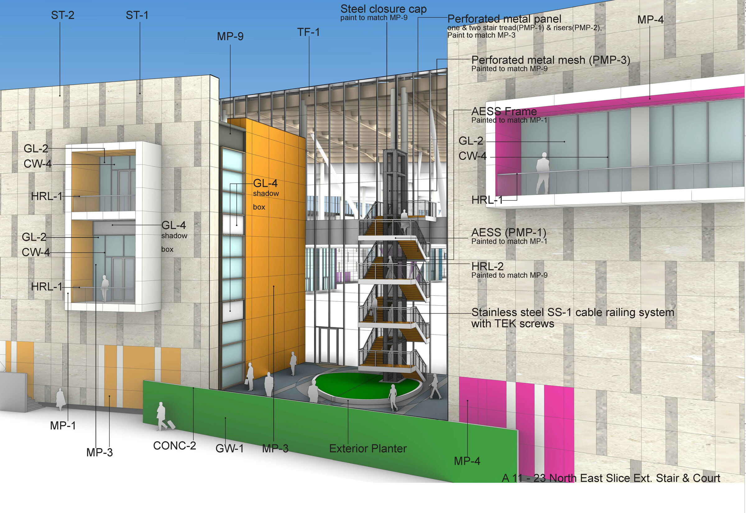 Northeast Slice Court Sectional Perspective