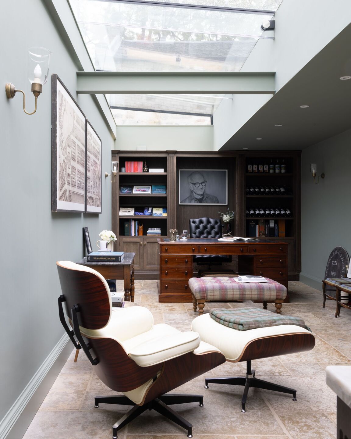Bright and airy library with sidefill extension to Edinburgh Georgian Villa