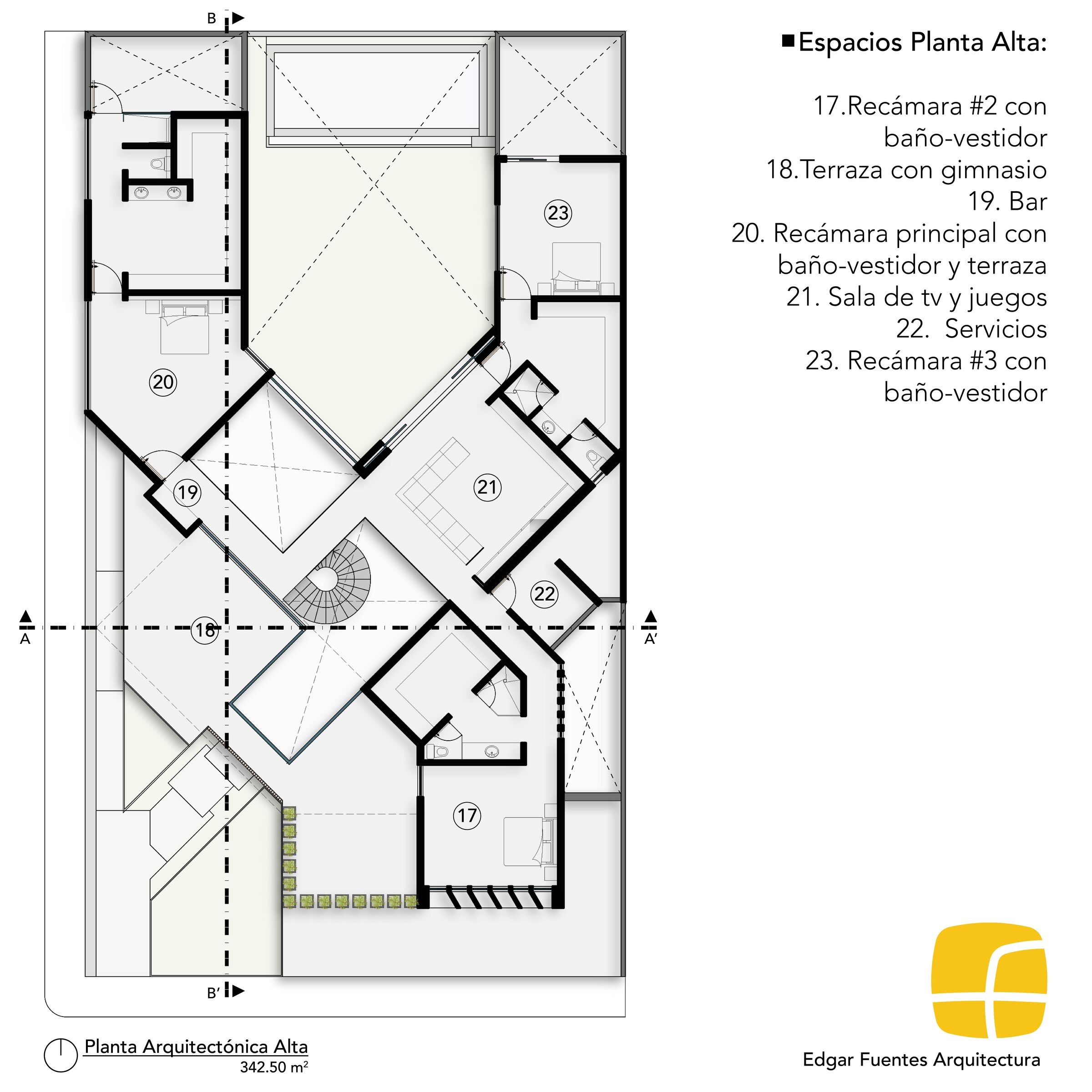 Planta Arquitectónica Alta
