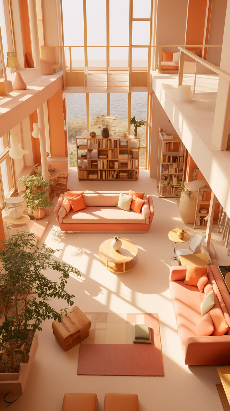 Step into a realm of unparalleled comfort and aesthetic finesse with a mesmerizing collection of living rooms meticulously curated by the visionary Cristina La Porta Studio, in collaboration with the innovative capabilities of artificial intelligence.