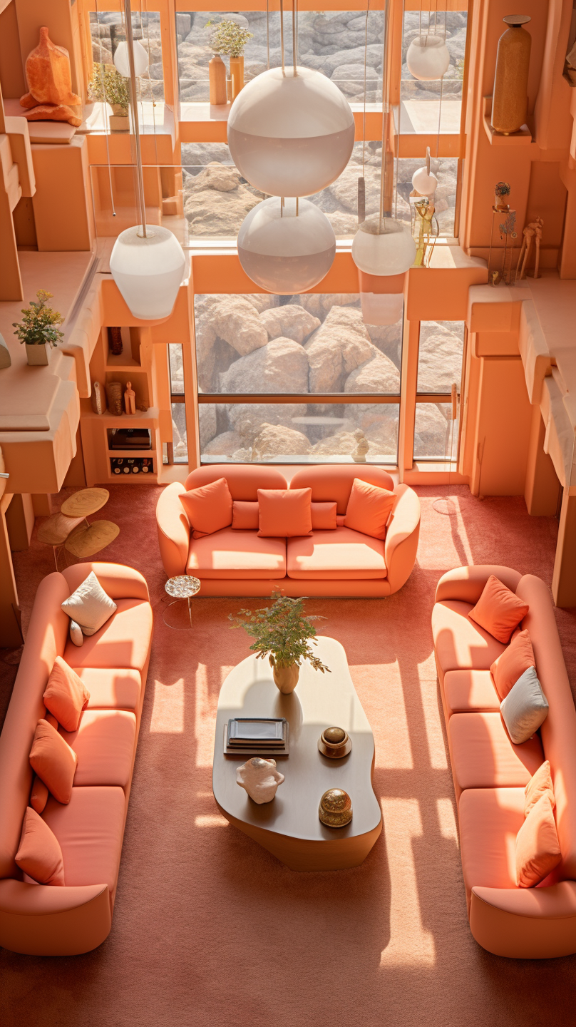 Step into a realm of unparalleled comfort and aesthetic finesse with a mesmerizing collection of living rooms meticulously curated by the visionary Cristina La Porta Studio, in collaboration with the innovative capabilities of artificial intelligence.