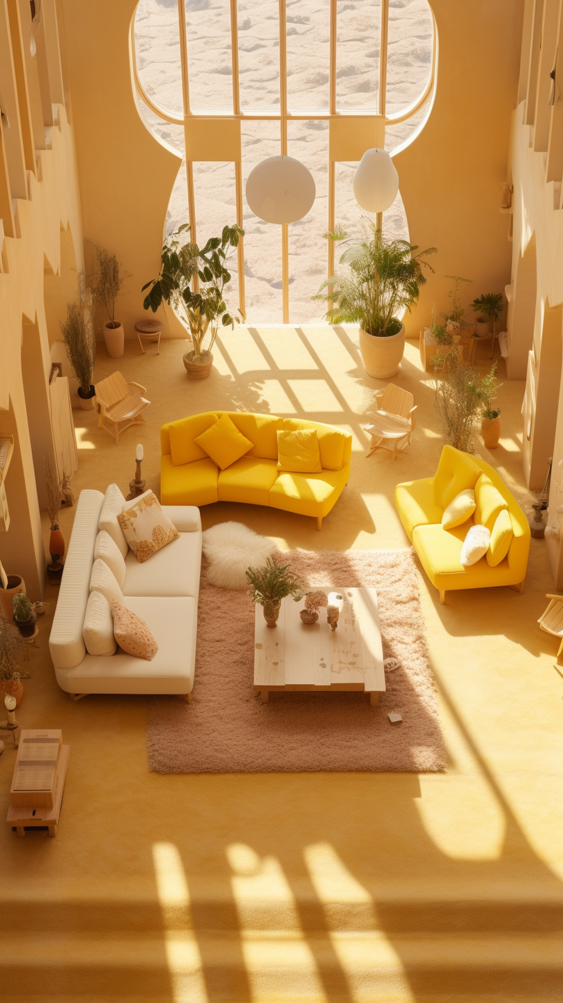 Step into a realm of unparalleled comfort and aesthetic finesse with a mesmerizing collection of living rooms meticulously curated by the visionary Cristina La Porta Studio, in collaboration with the innovative capabilities of artificial intelligence.