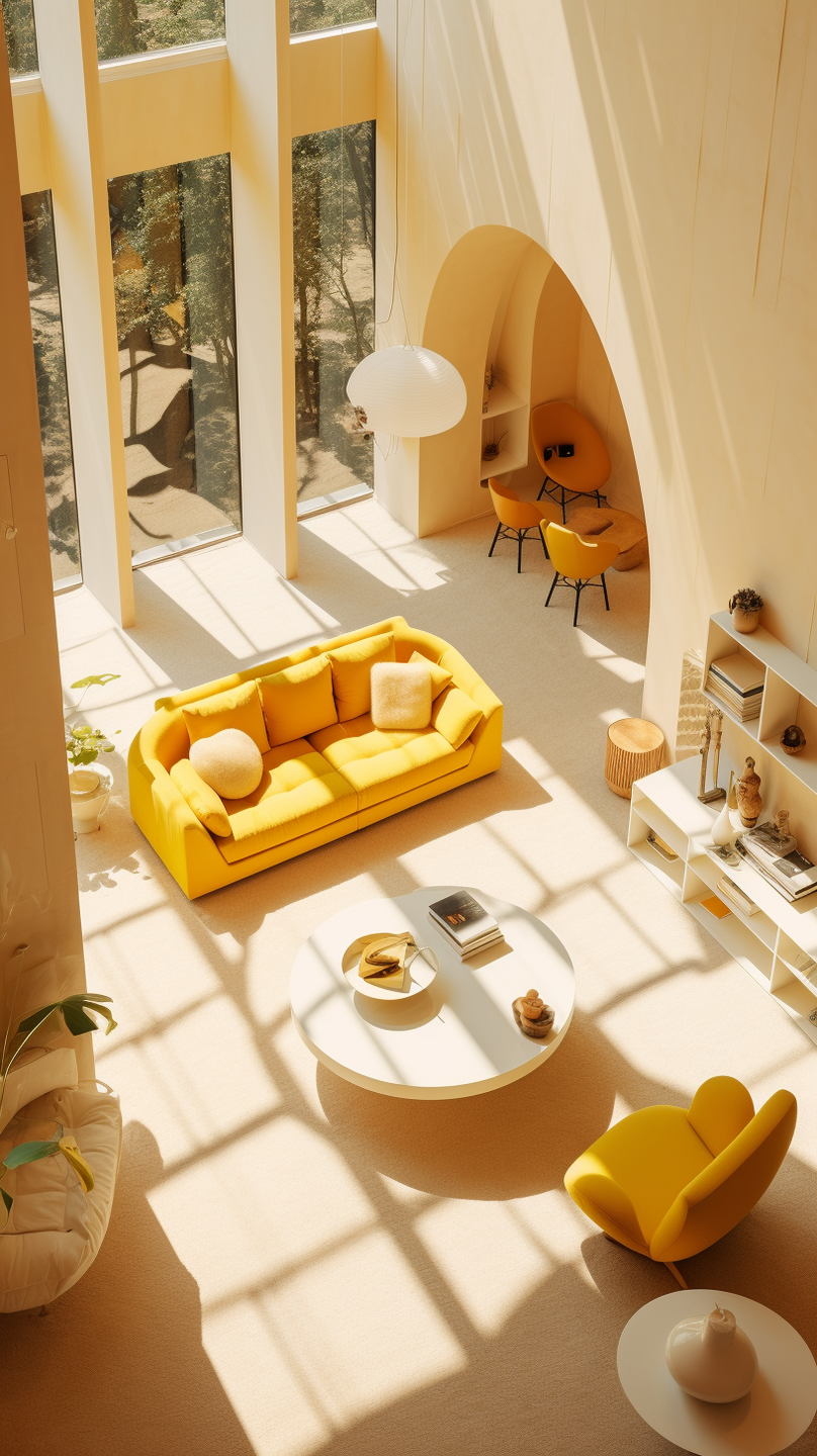 Step into a realm of unparalleled comfort and aesthetic finesse with a mesmerizing collection of living rooms meticulously curated by the visionary Cristina La Porta Studio, in collaboration with the innovative capabilities of artificial intelligence.