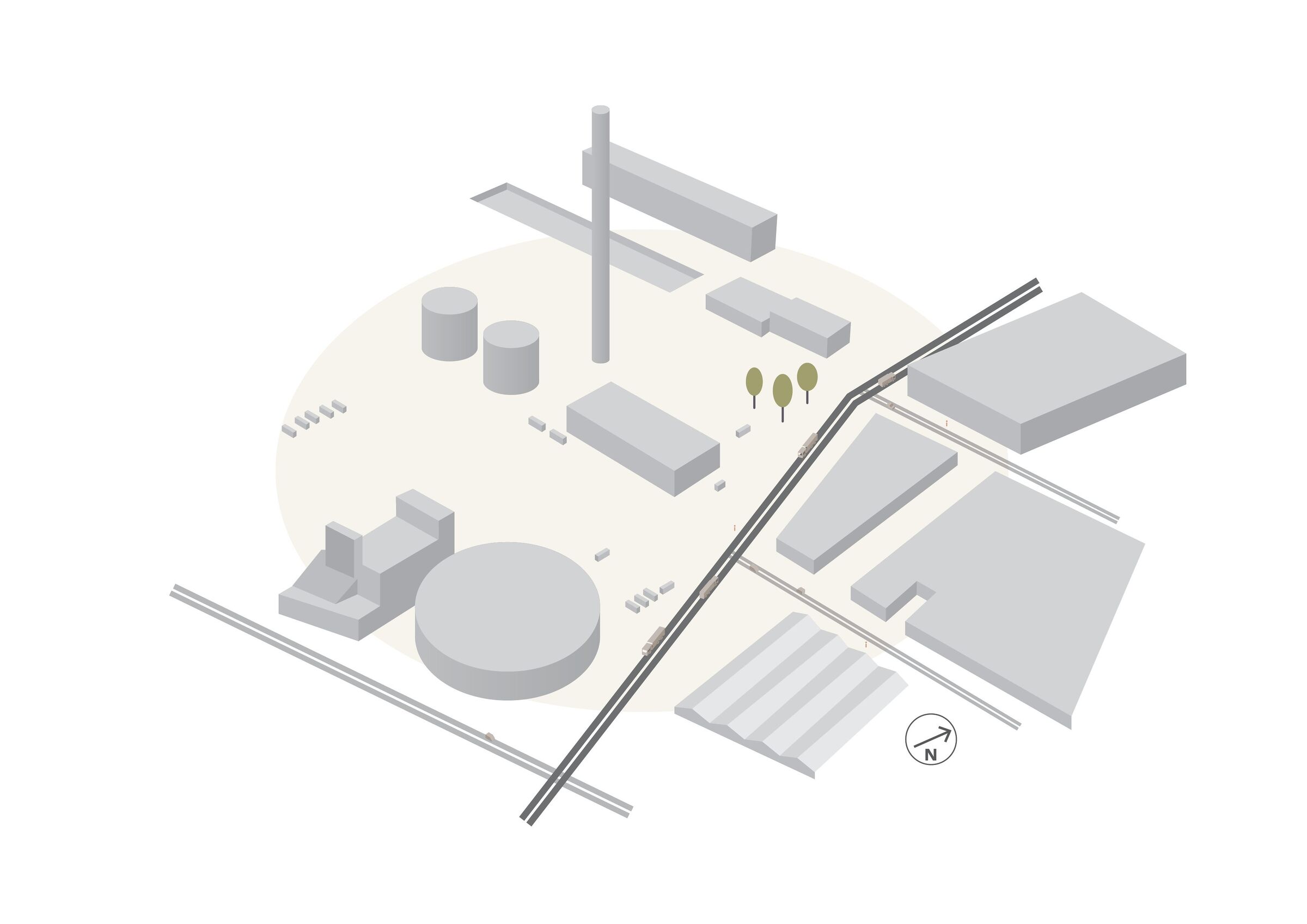 Before: Focus on industry and traffic with lots of steal and concrete