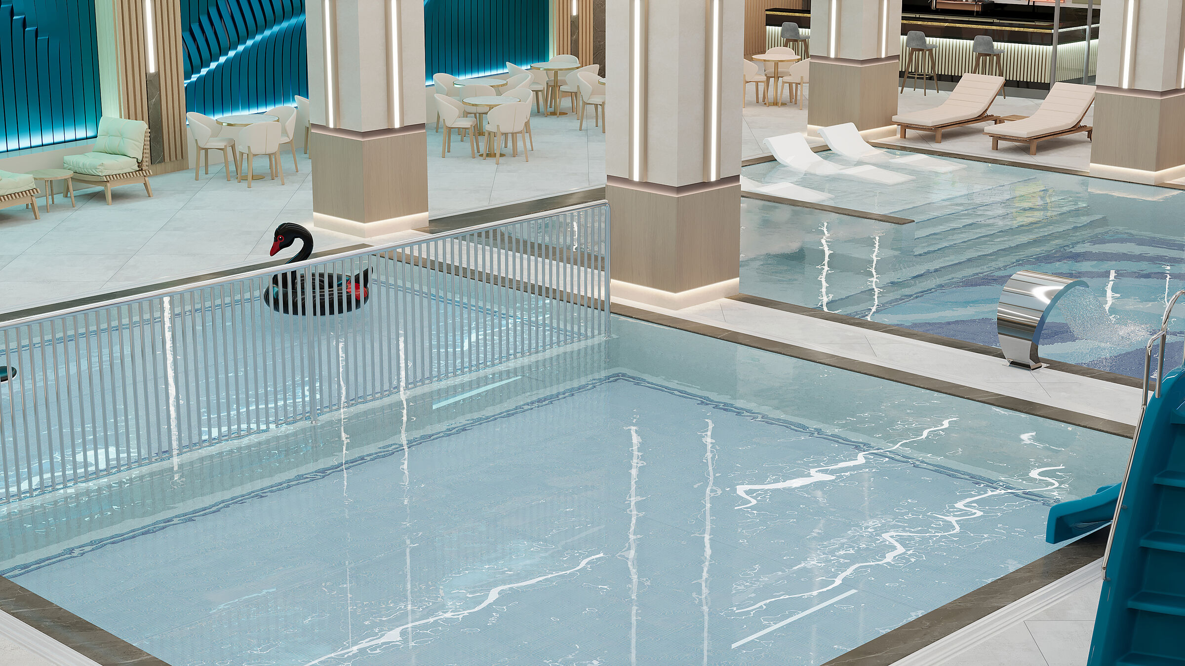 Spa center-swimming pool and children pool