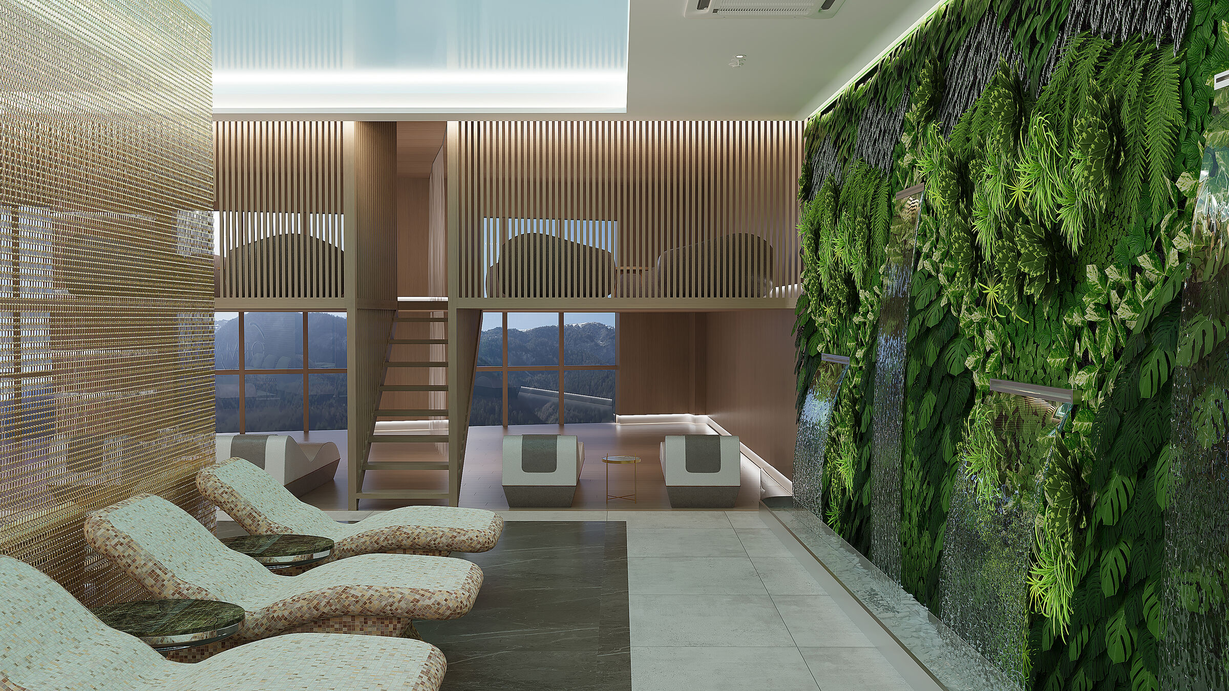 Spa center-relaxing area