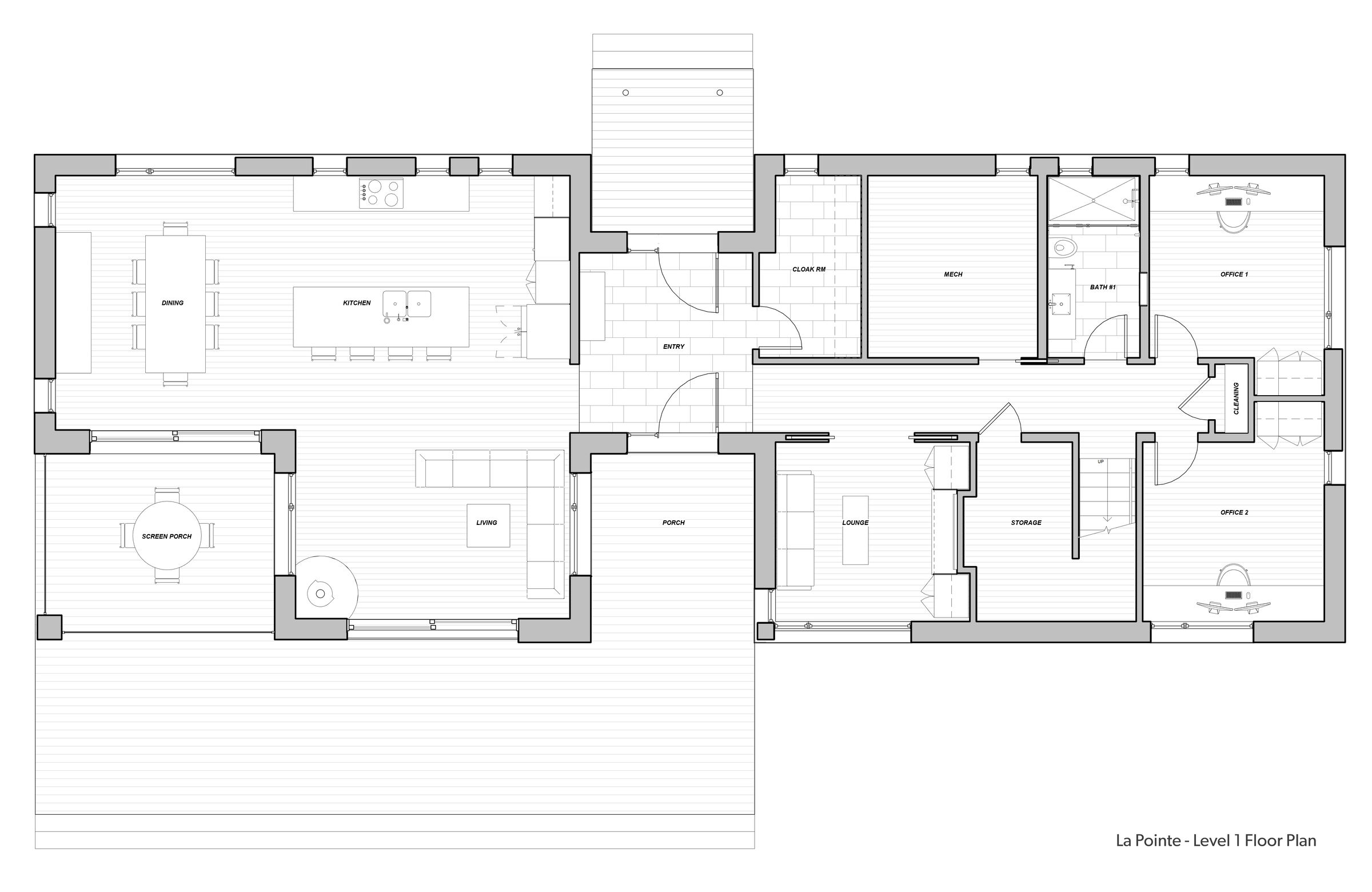 La Pointe - Level 1 Floor Plan