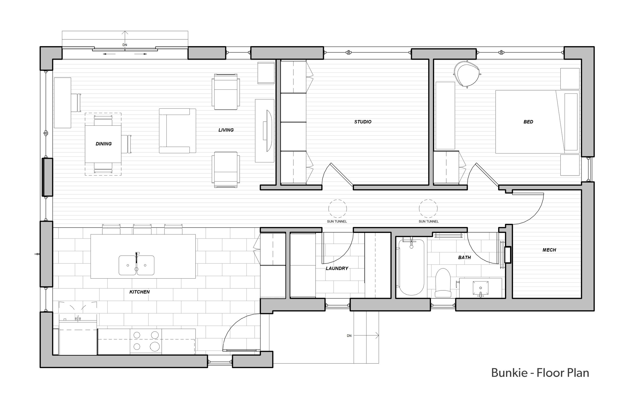 La Pointe - Bunkie Floor Plan