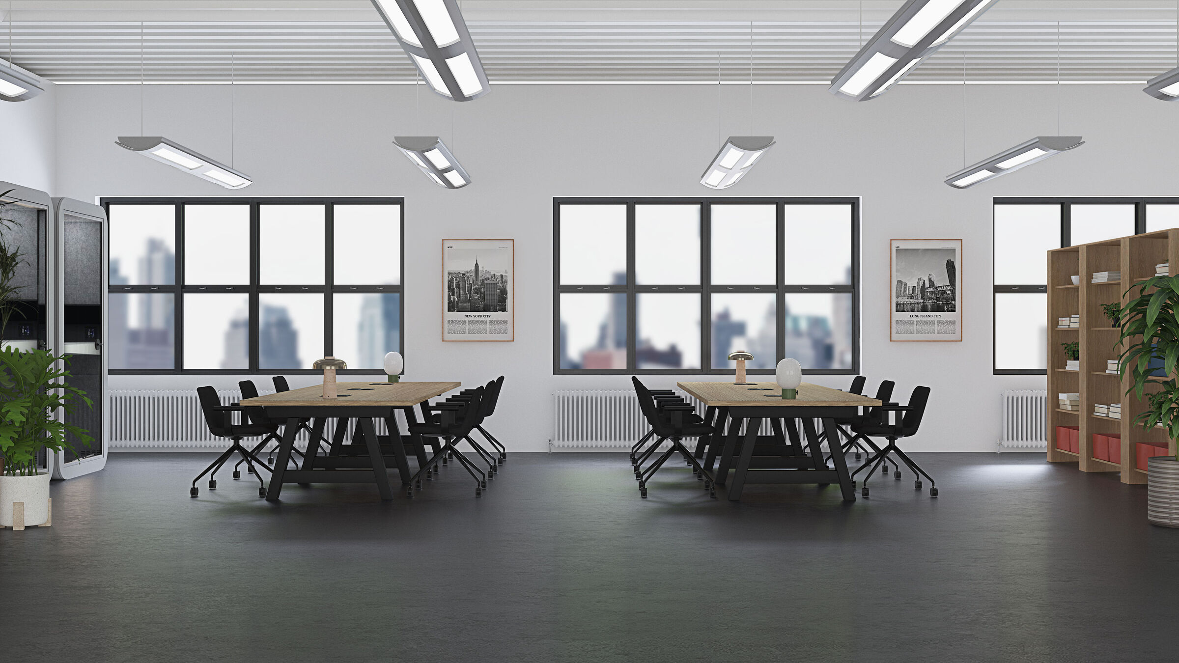 Communal Work Table Rendering