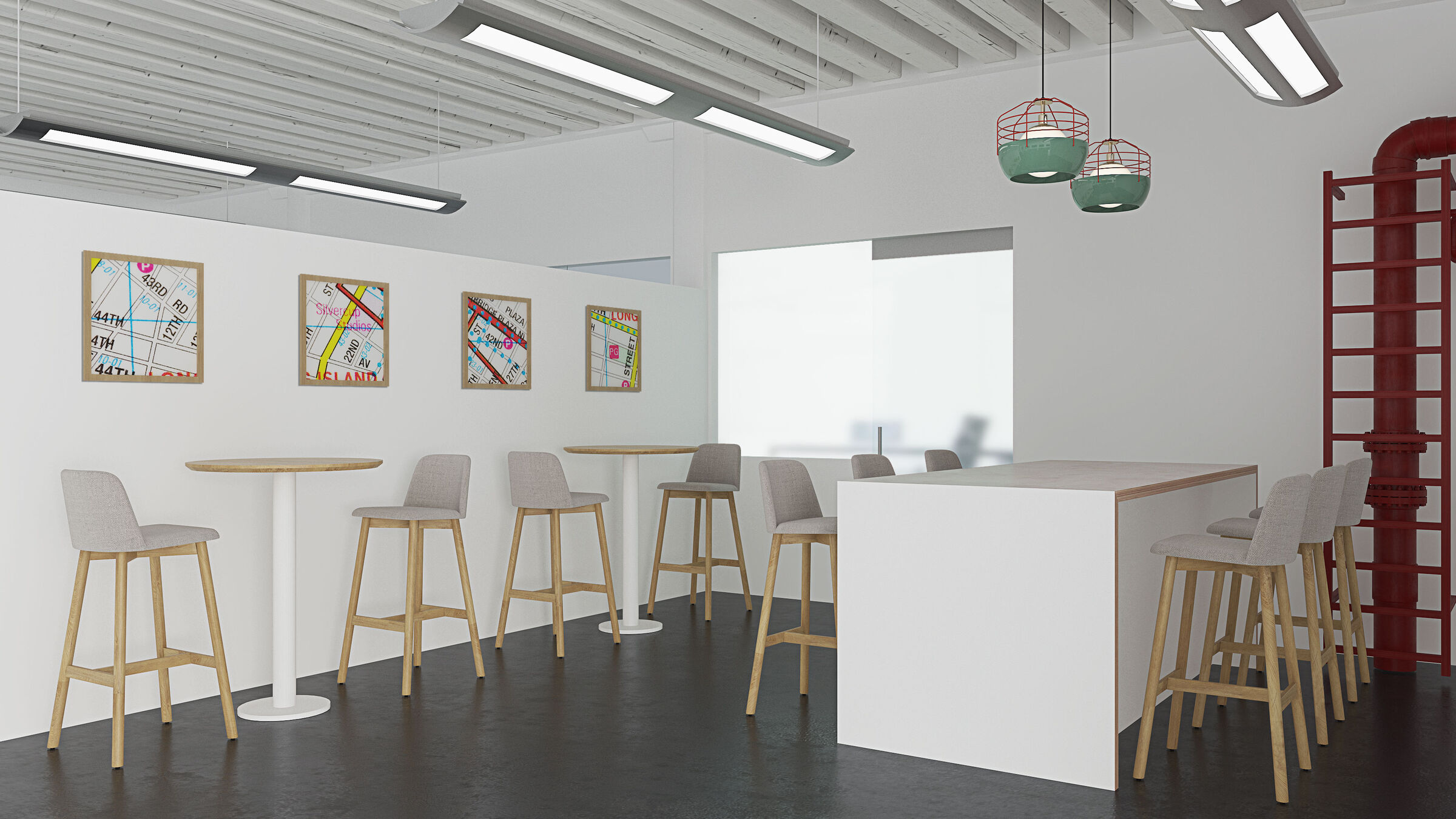 Kitchen Lounge Rendering