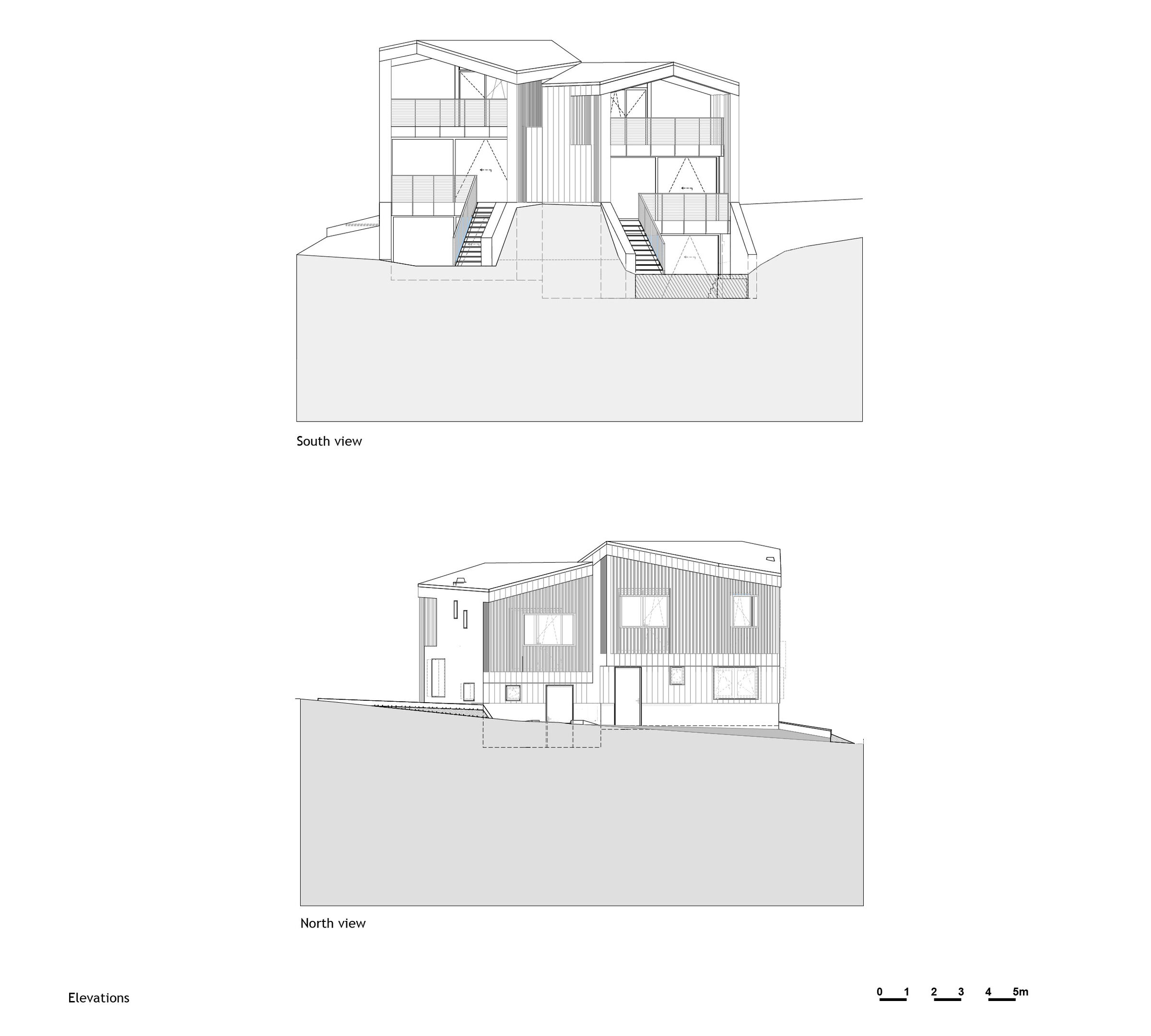 Elevations South & North view