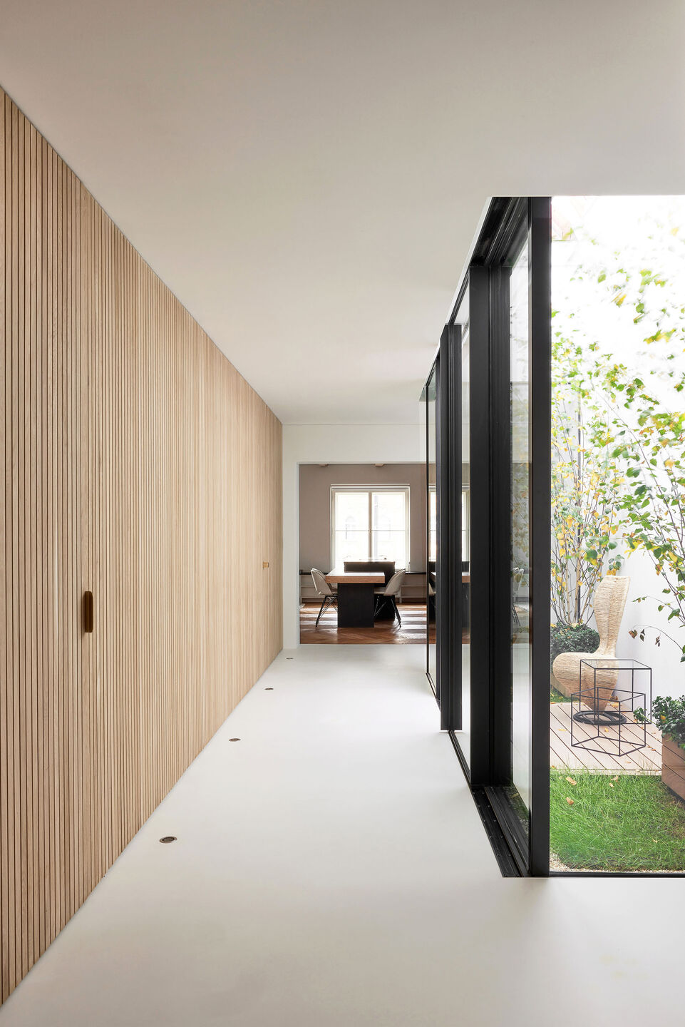 View from the central corridor towards the living room.