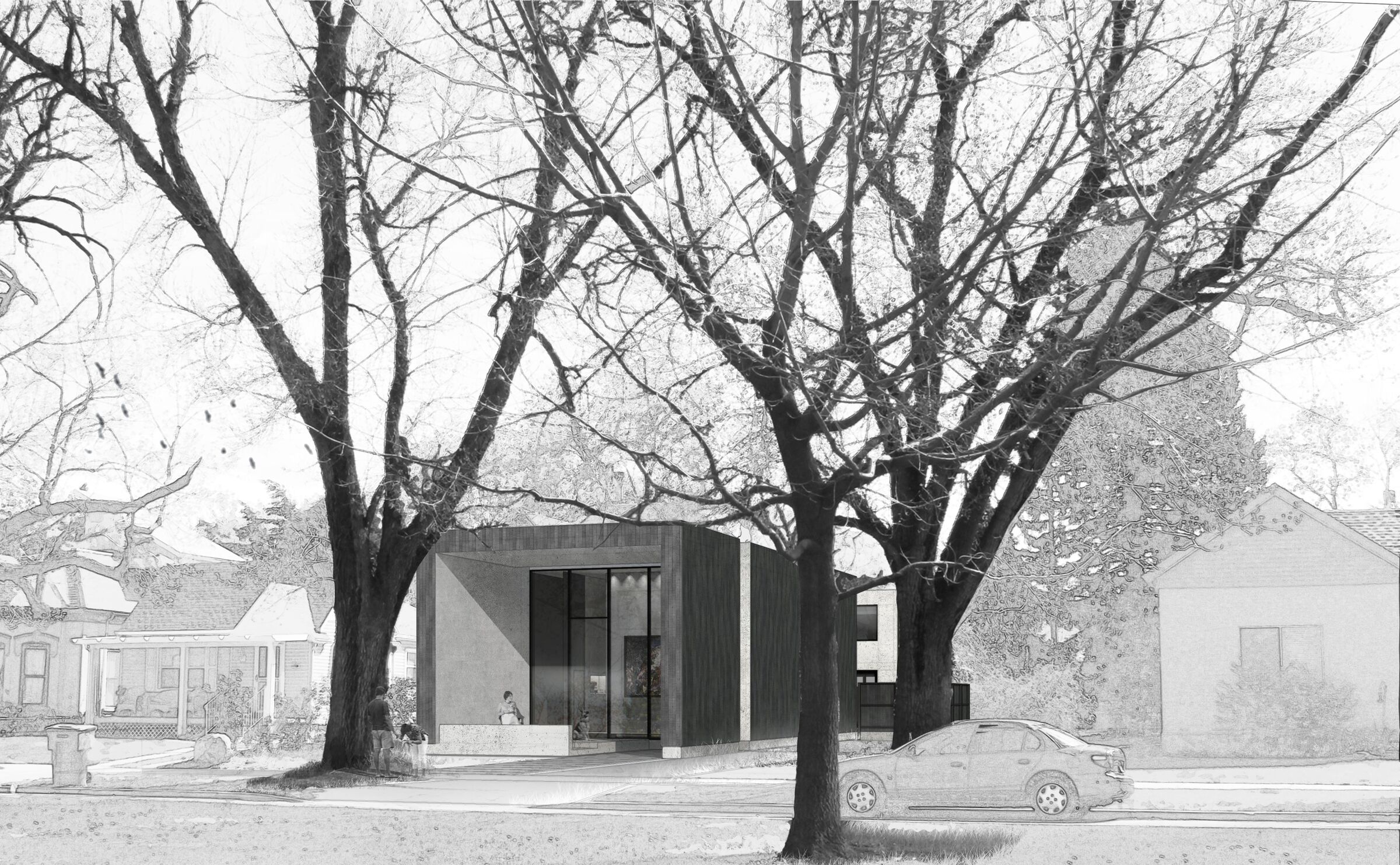 Our conceptual studies, in conjunction with continued discourse with the client, were integral to developing the form and massing for the project that is located within an established urban neighborhood.